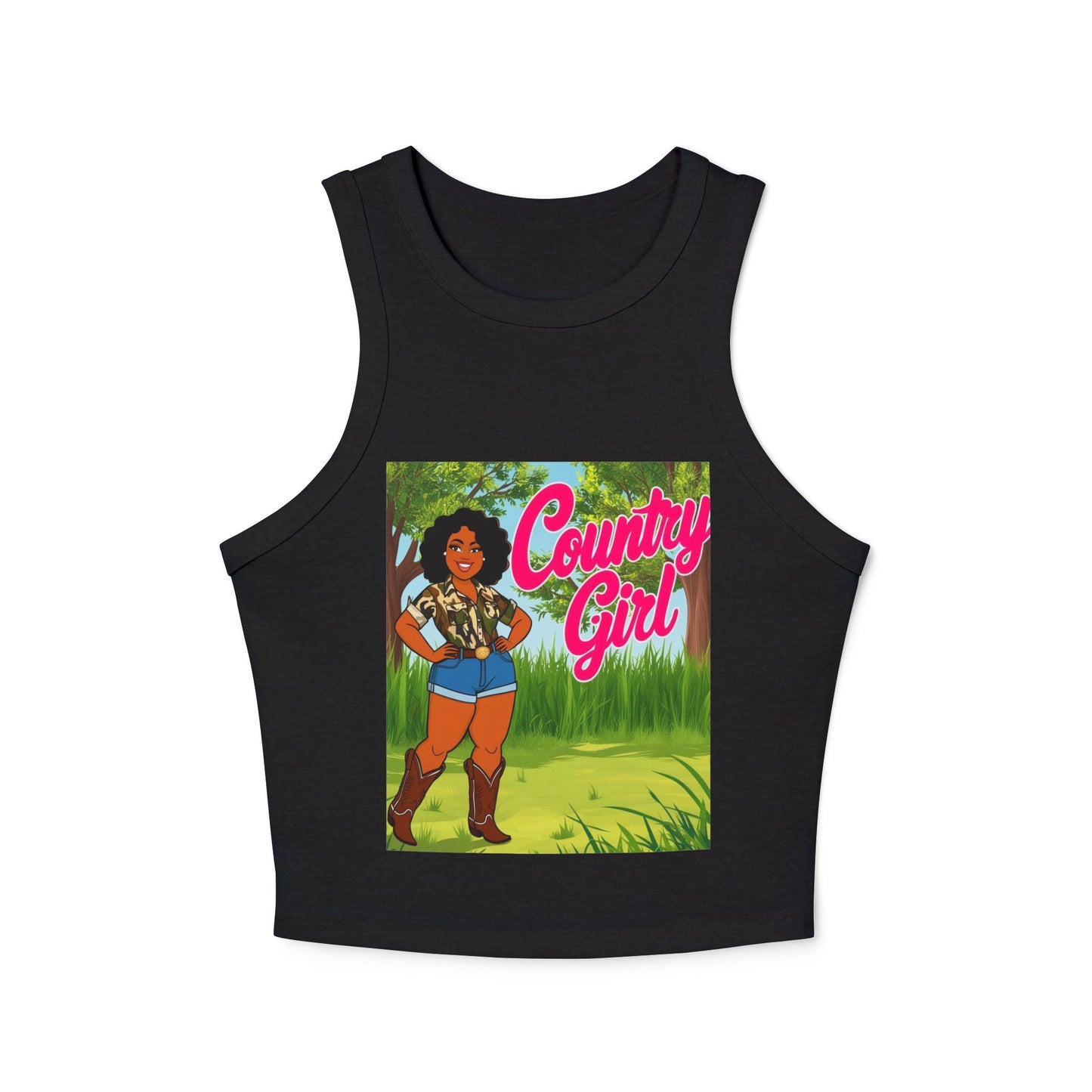 Country Girl Women's Micro Rib Racer Tank Top