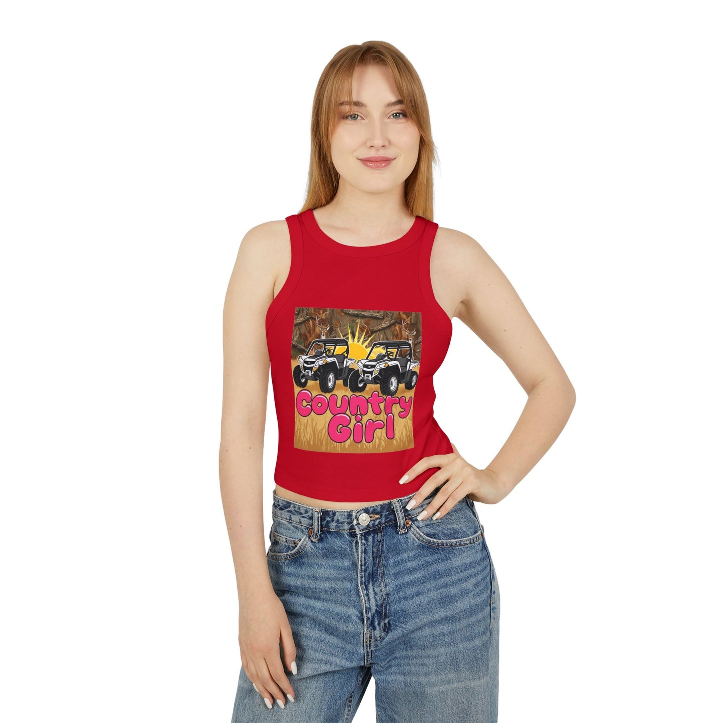 Country Girl Women's Micro Rib Racer Tank Top