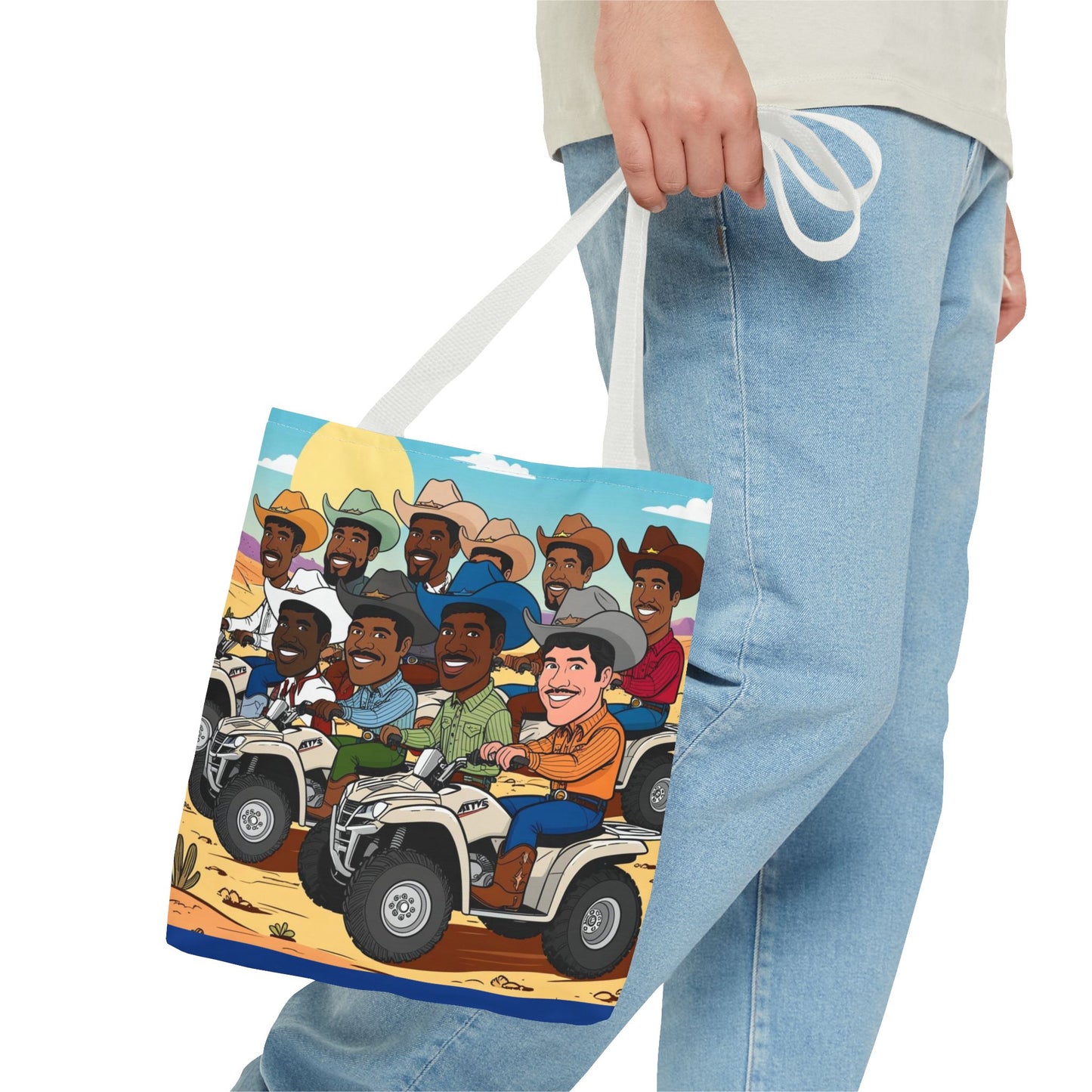 Retro Cowboy Adventure Tote Bag