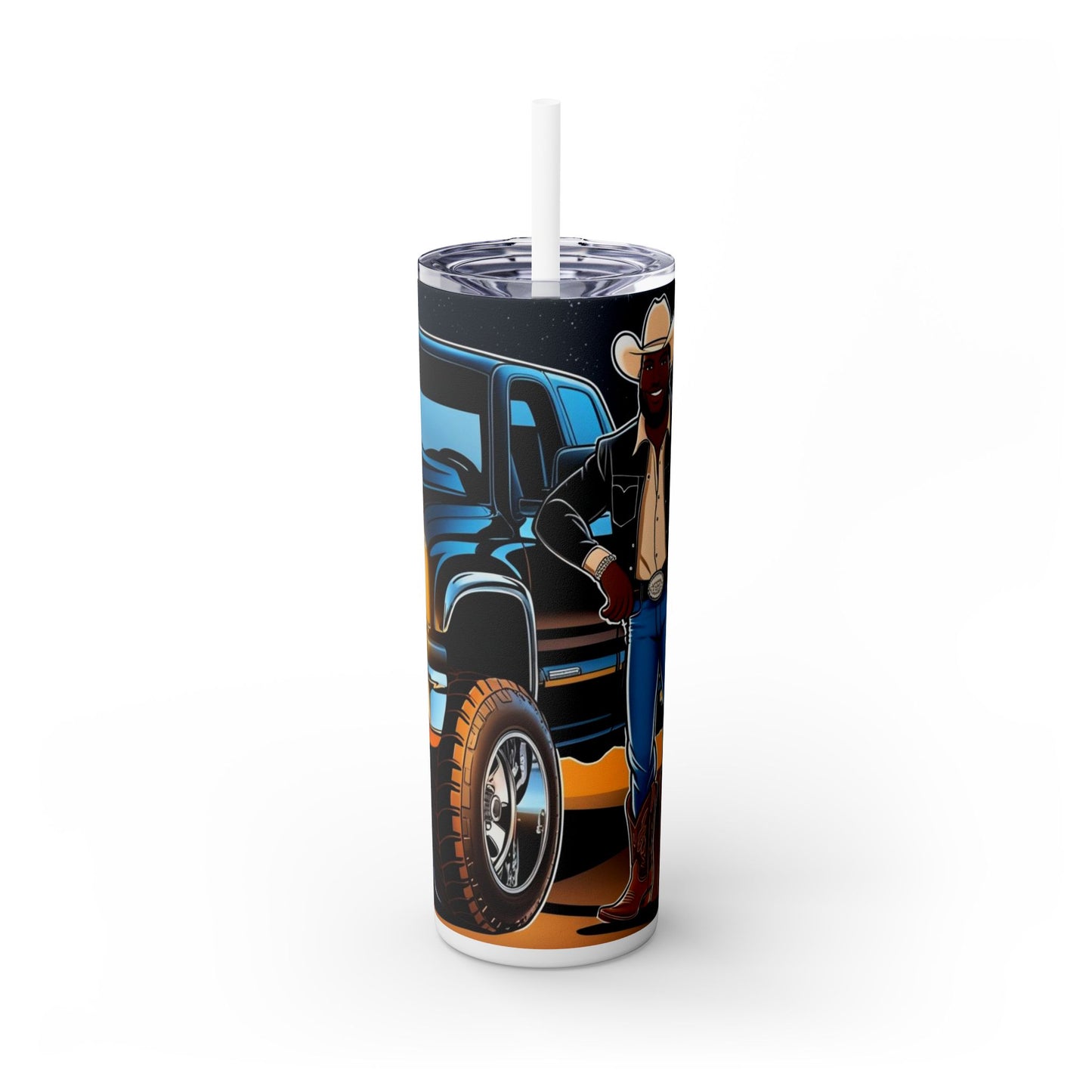 Don't Touch My Truck Skinny Tumbler with Straw, 20oz