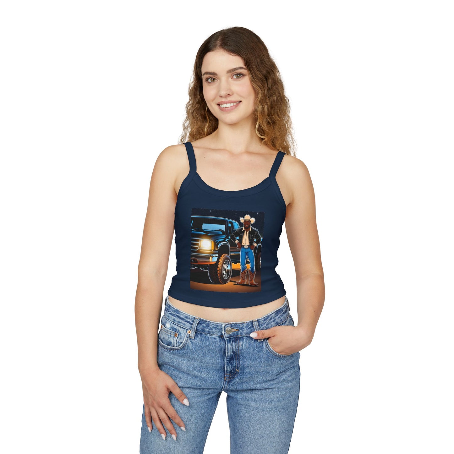 Don't Touch My Truck Spaghetti Strap Tank Top
