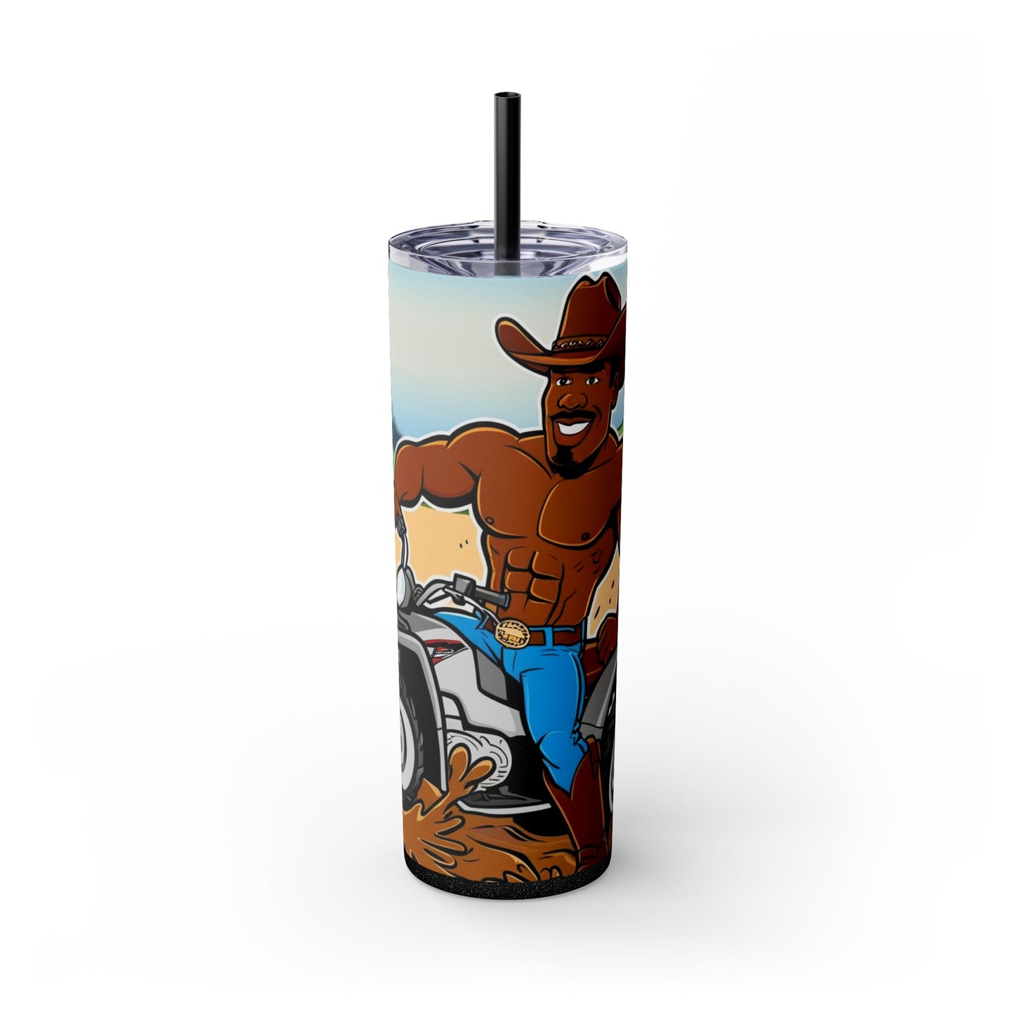 Big Boy Skinny Tumbler with Straw, 20oz