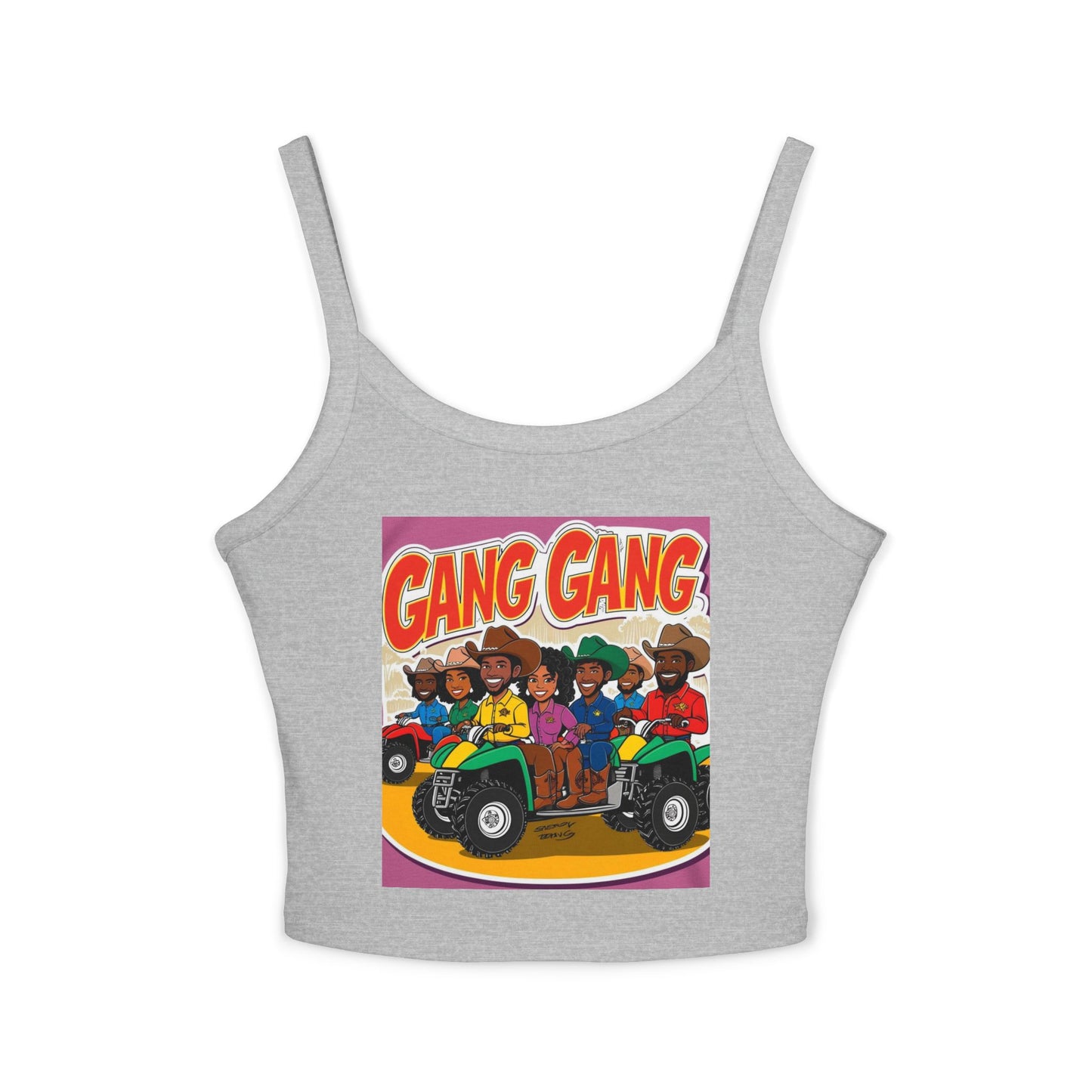 Group ATV Cartoon Spaghetti Strap Tank Top