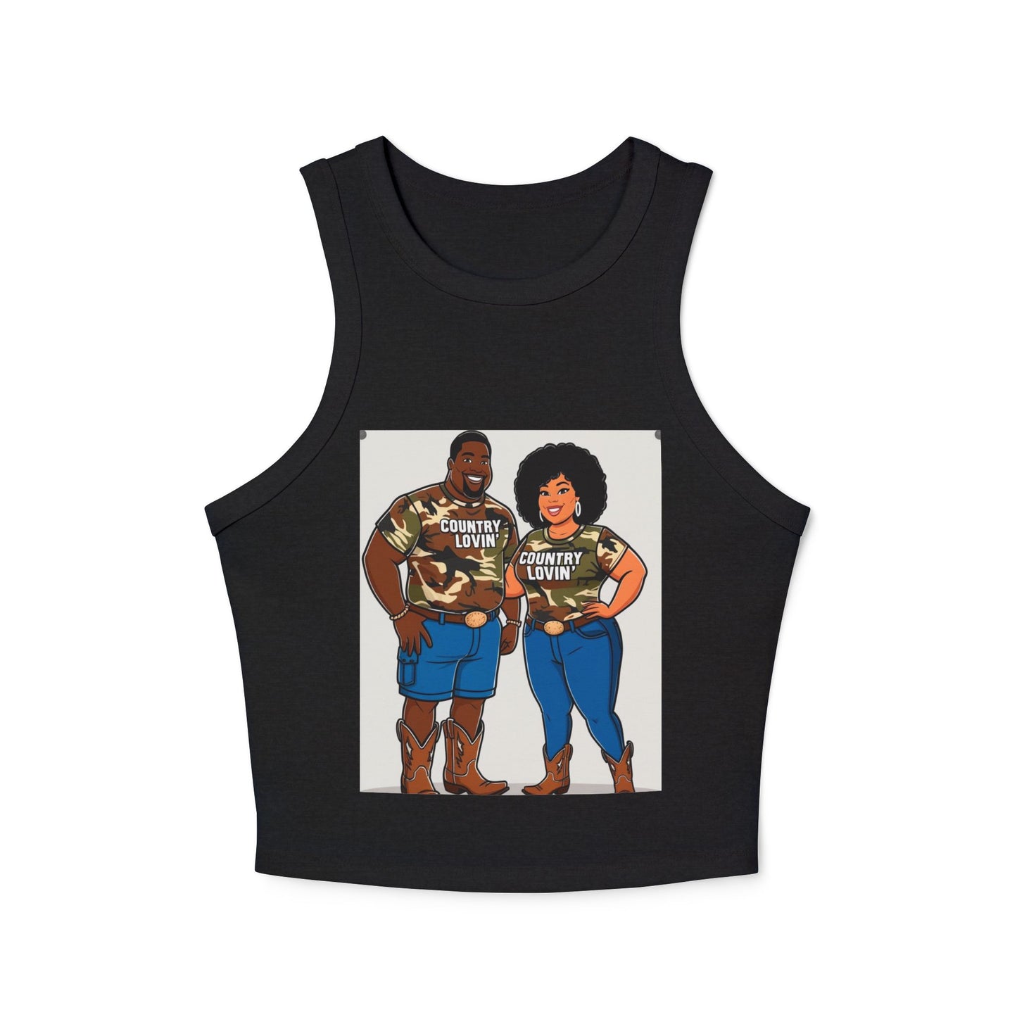 Country Lovin Women's Micro Rib Racer Tank Top