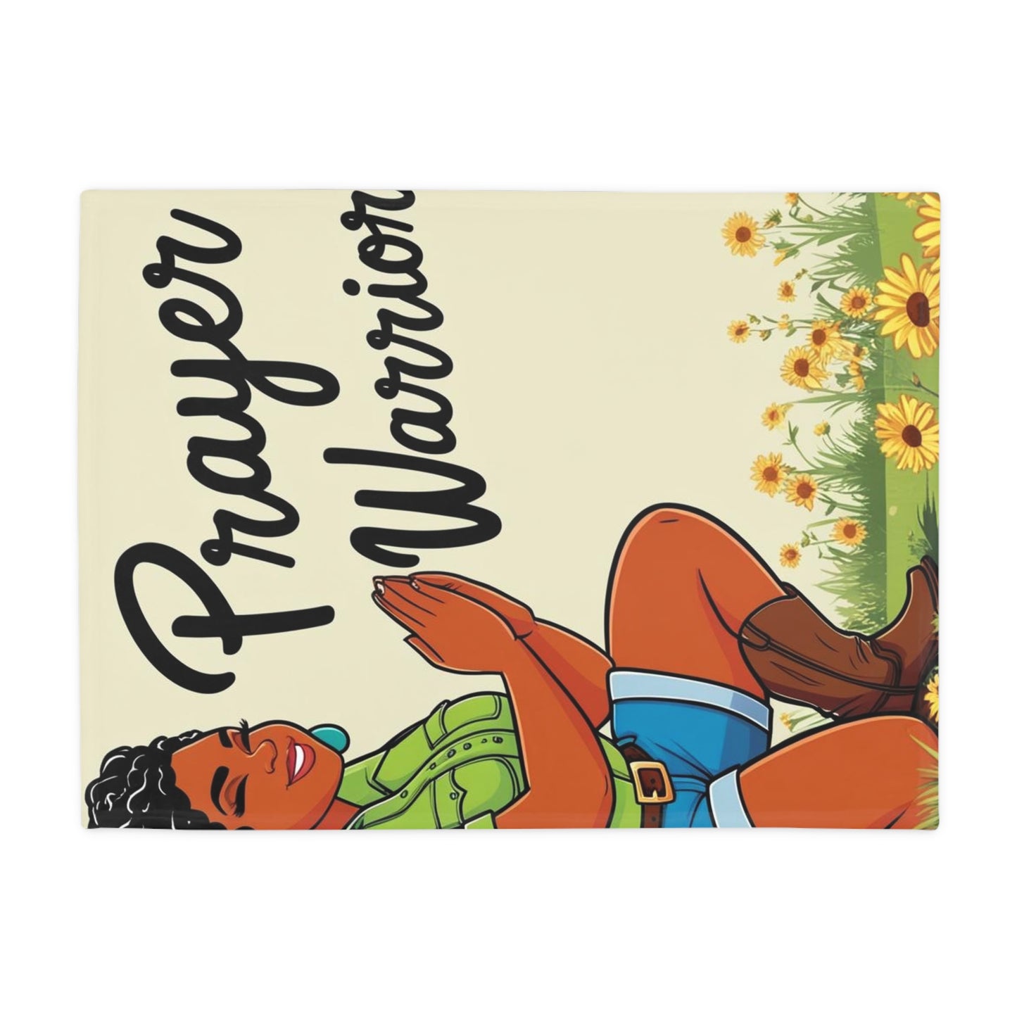 Prayer Warrior Plush Fleece Blanket