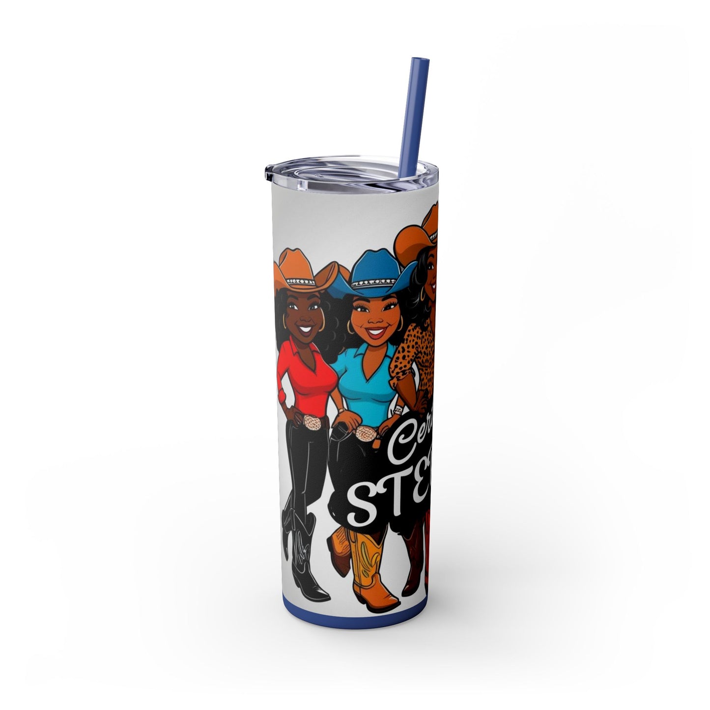 Certified Steppaz Skinny Tumbler with Straw, 20oz