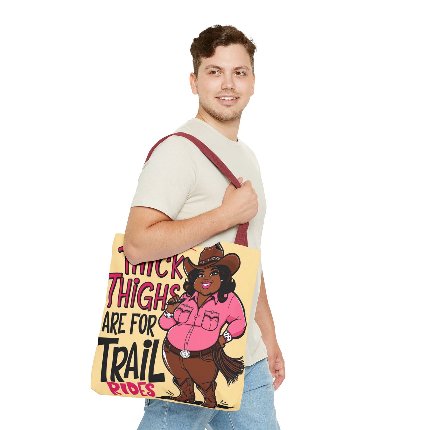 Thick Thighs Are For Trail Rides Tote Bag
