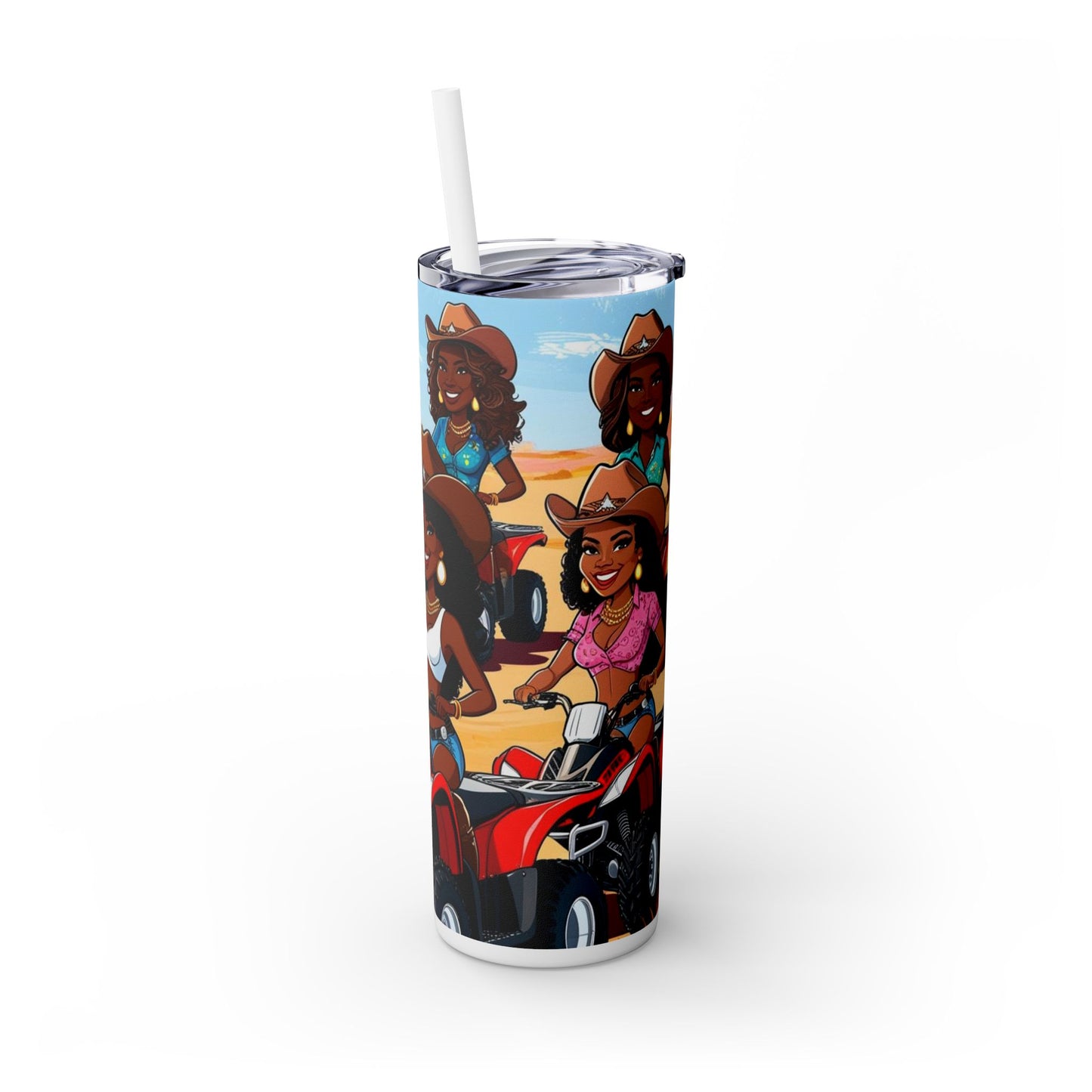 Adventurous Squad Skinny Tumbler with Straw - 20oz