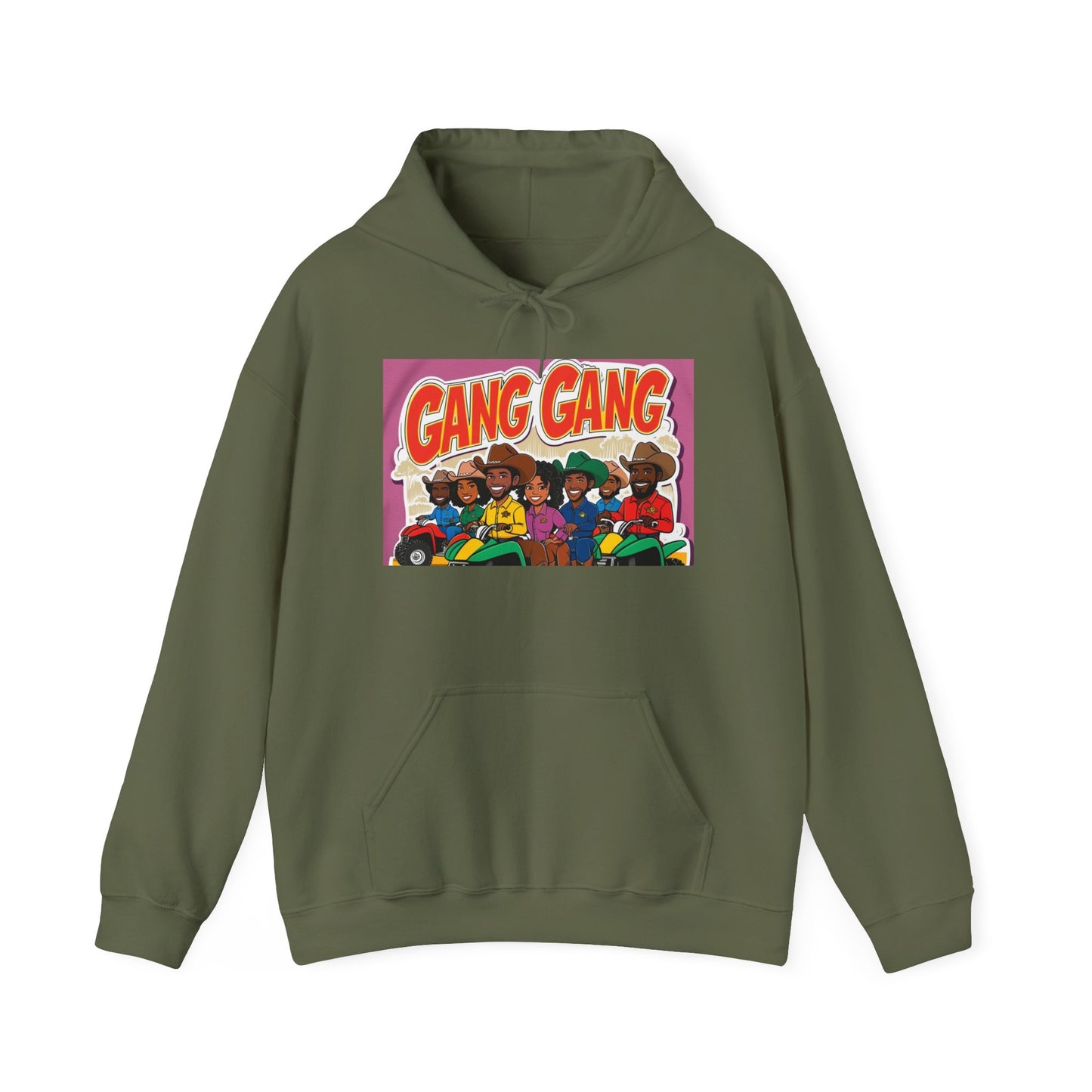 Group ATV Cartoon Graphic Hoodie