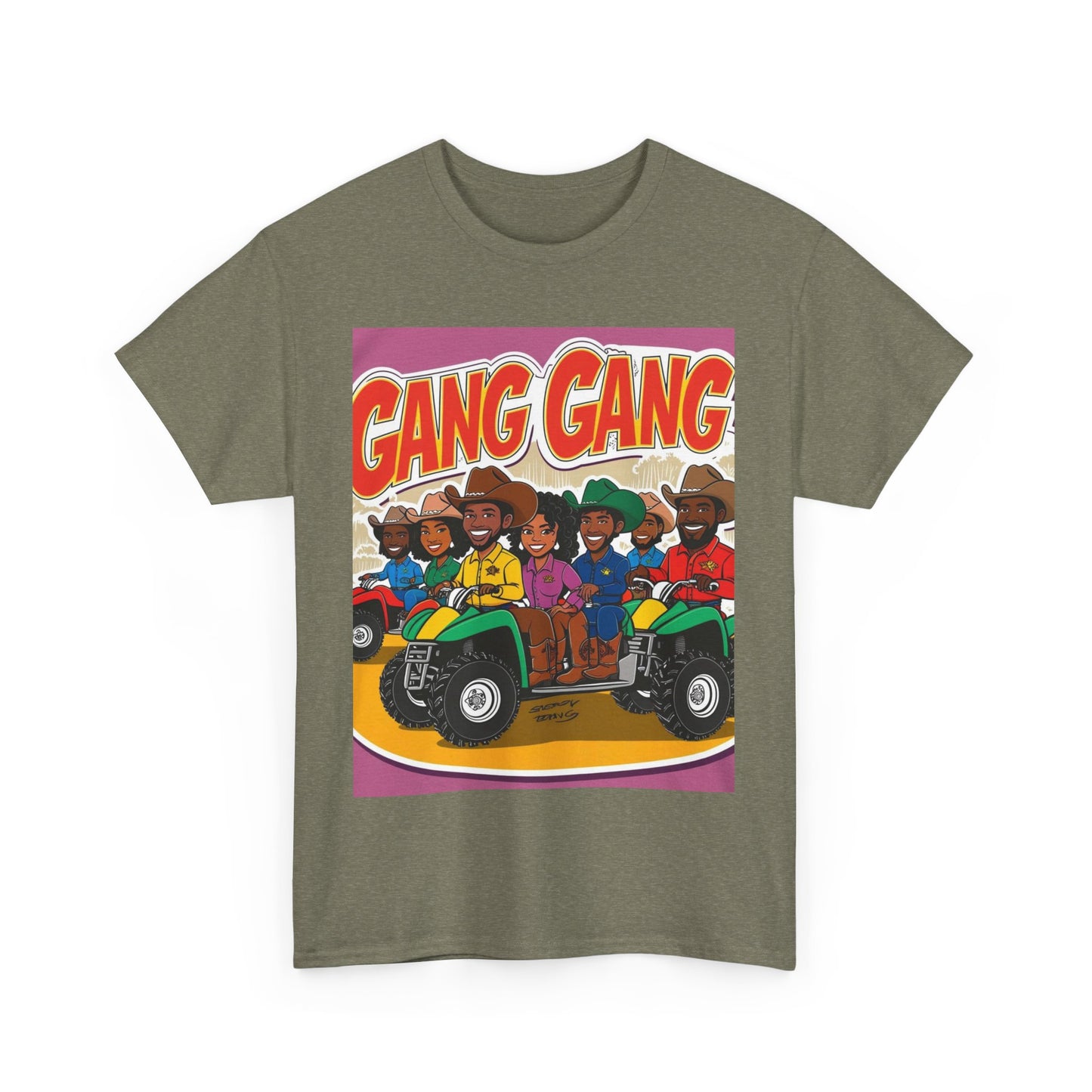 Group ATV Cartoon Graphic Tee Unisex Cotton T-Shirt