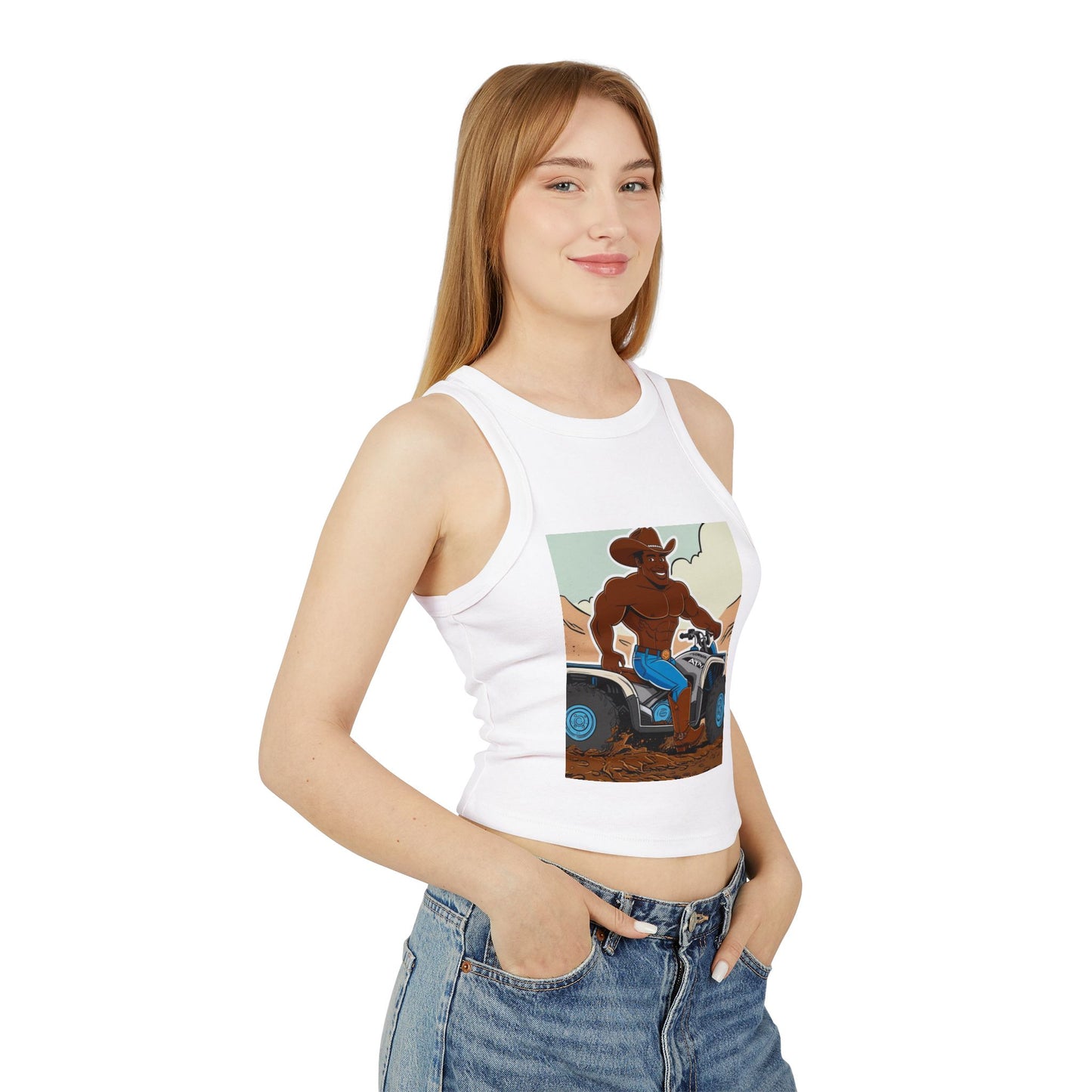 Big Cowboy Adventure Micro Rib Racer Tank Top