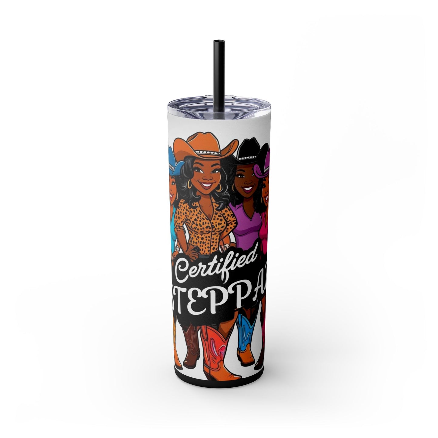 Certified Steppaz Skinny Tumbler with Straw, 20oz