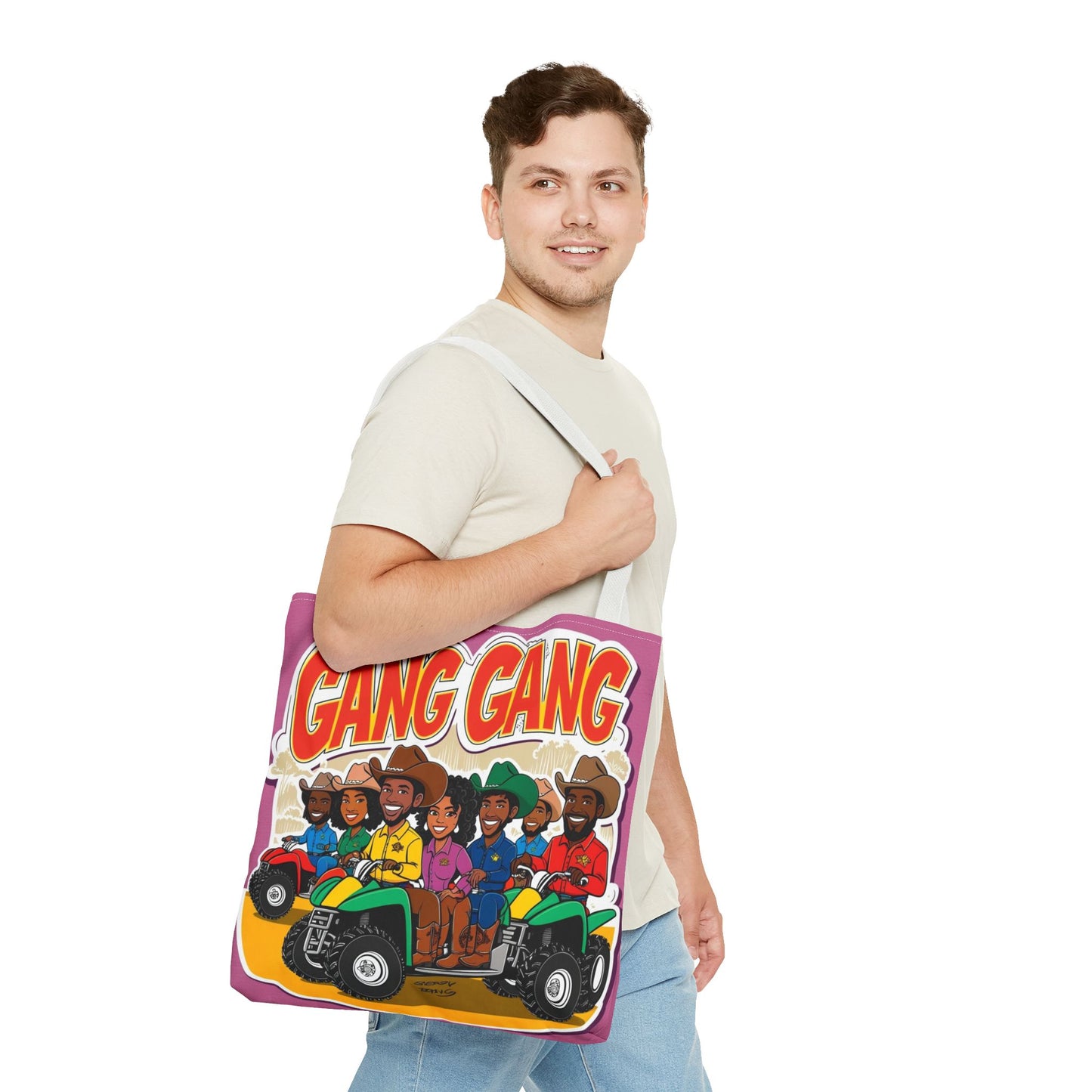 Group ATV Cartoon Tote Bag