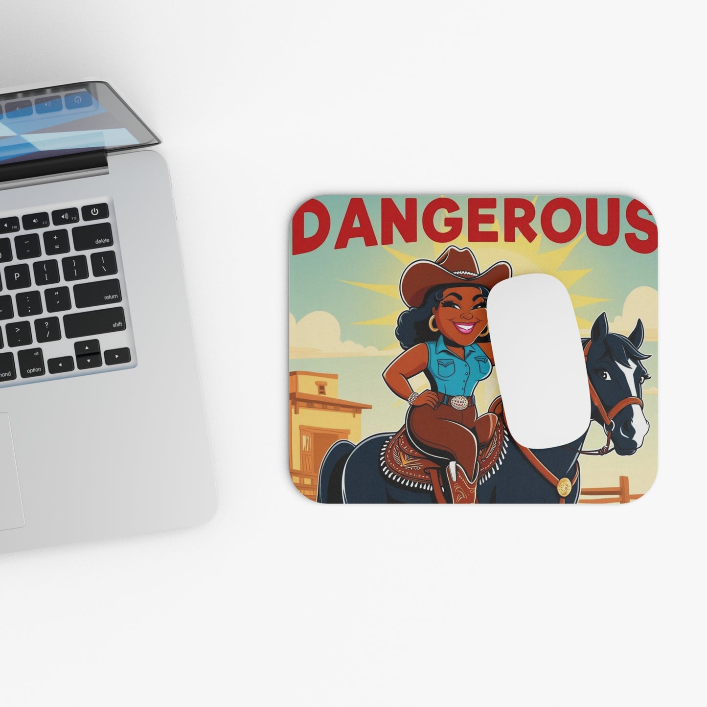 Dangerous Cowgirl Mouse Pad