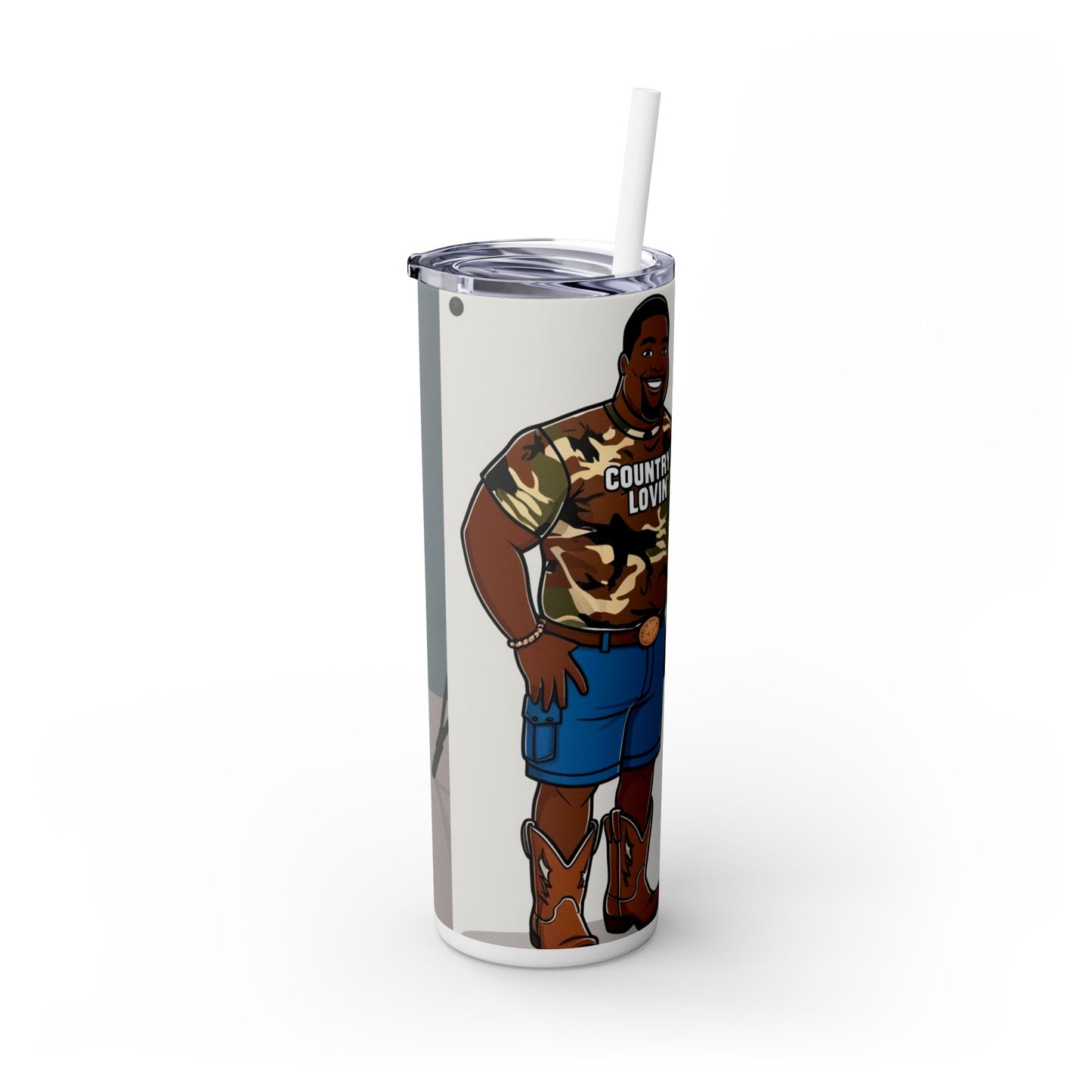Country Lovin Skinny Tumbler with Straw, 20oz