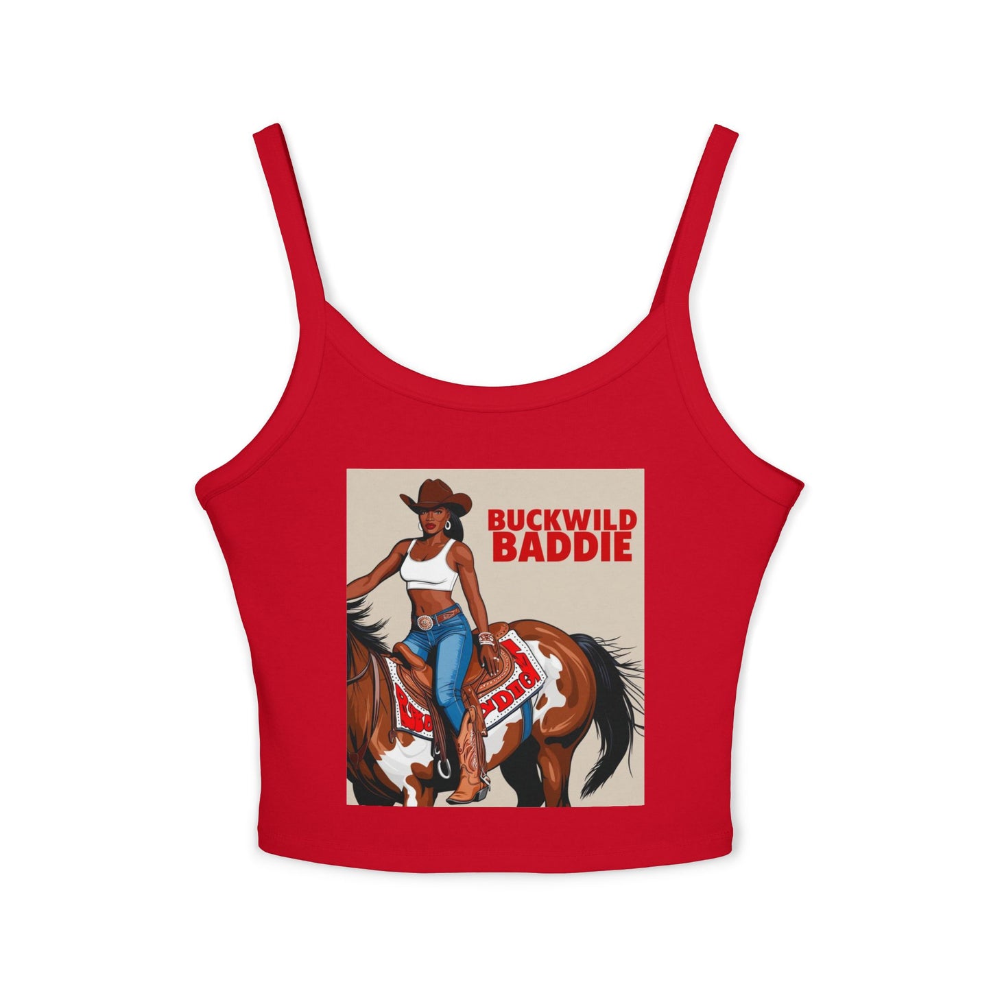 Buckwild Baddie Women's Spaghetti Strap Tank Top