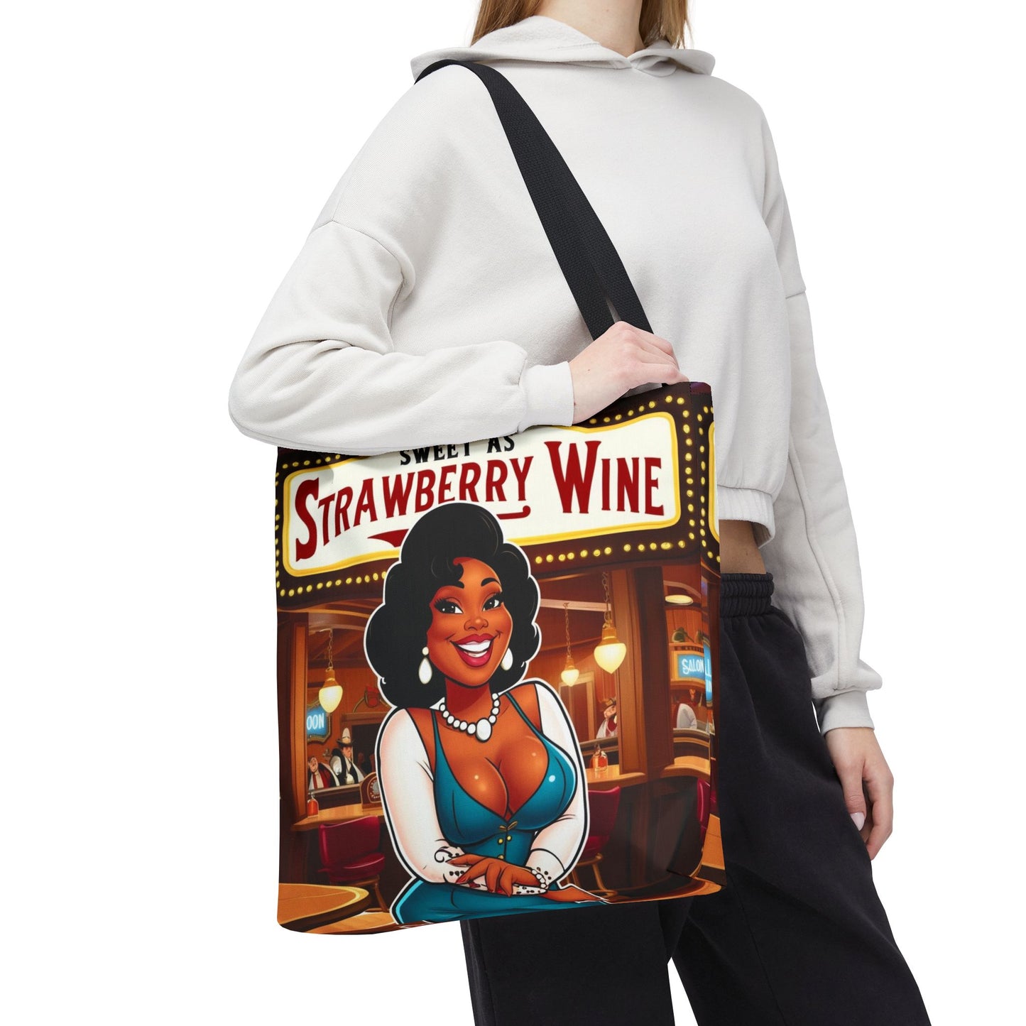 Sweet as Strawberry Wine Tote Bag