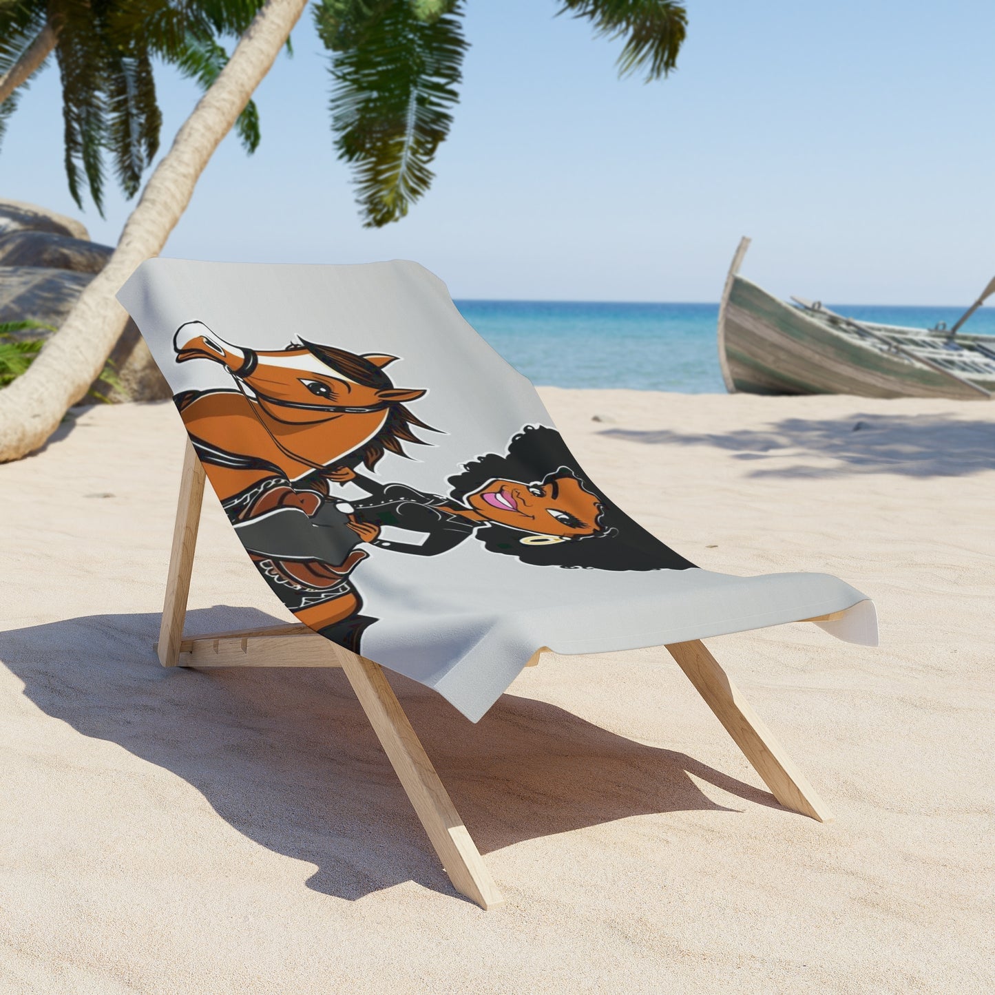 Confident Woman Beach Towel