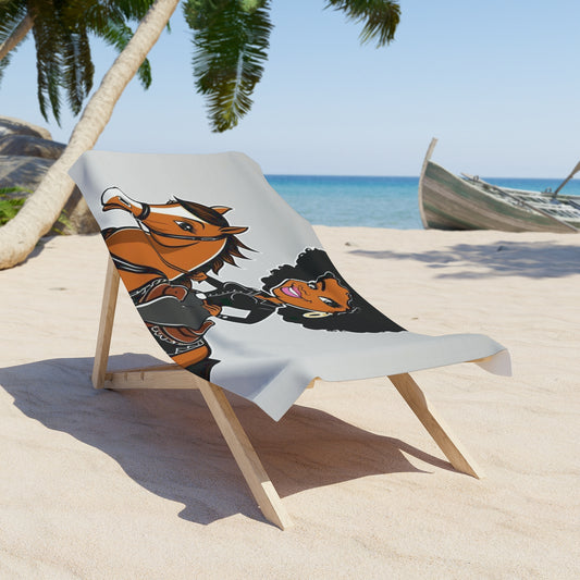 Confident Woman Beach Towel