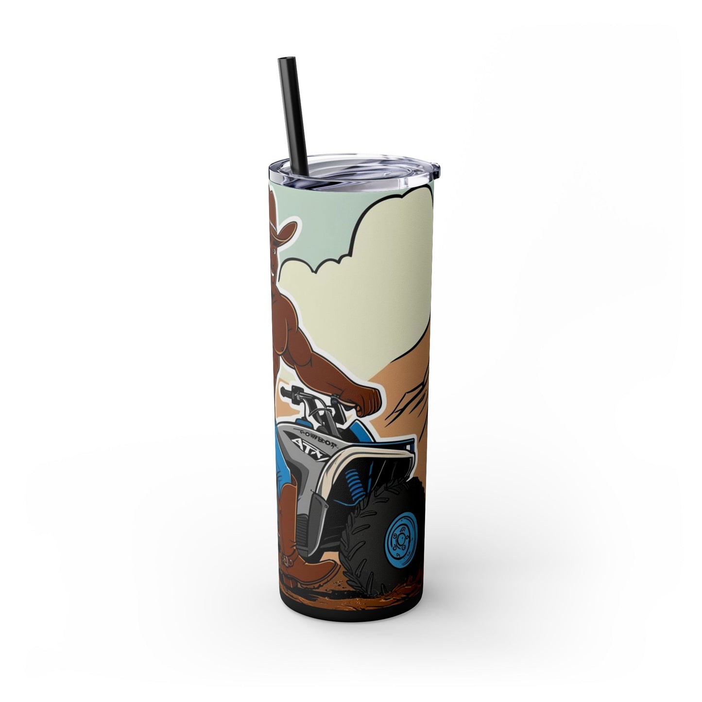 Big Cowboy Adventure Skinny Tumbler with Straw - 20oz