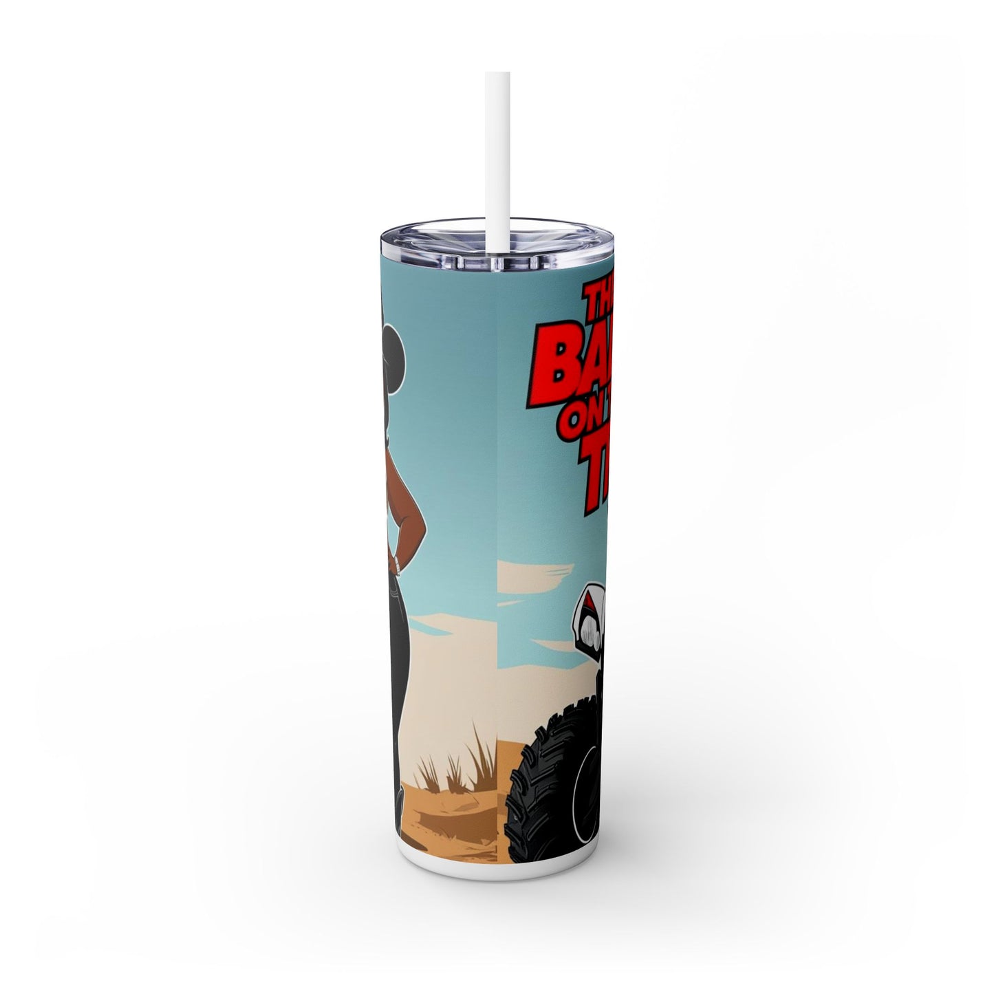 Baddest on the Trail Skinny Tumbler with Straw - 20oz