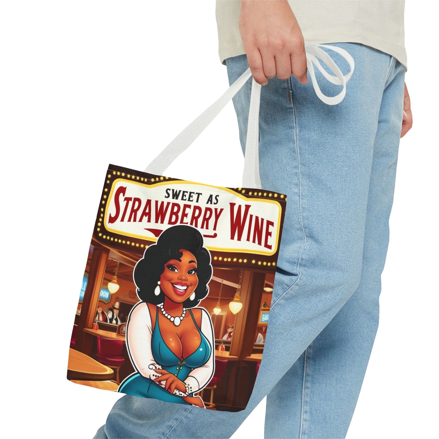 Sweet as Strawberry Wine Tote Bag