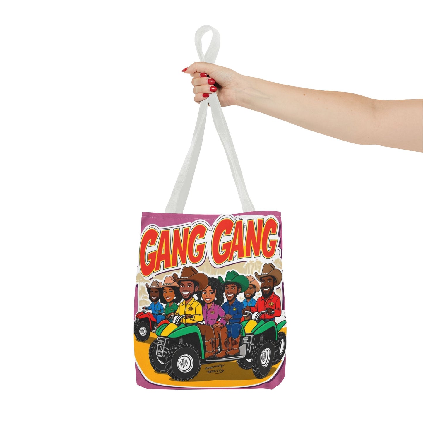 Group ATV Cartoon Tote Bag