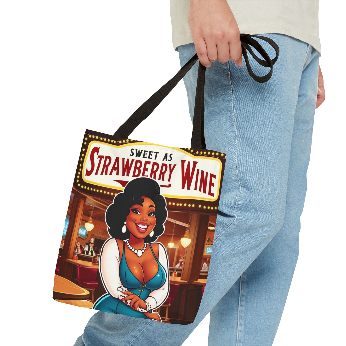 Sweet as Strawberry Wine Tote Bag