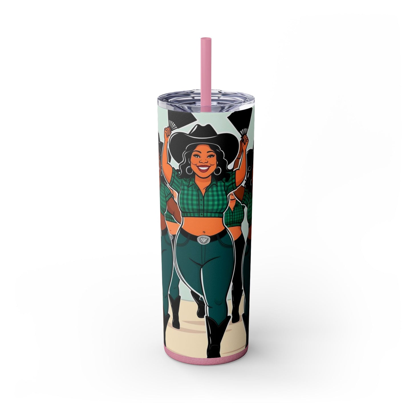 Group Dancers Skinny Tumbler 20oz with Straw