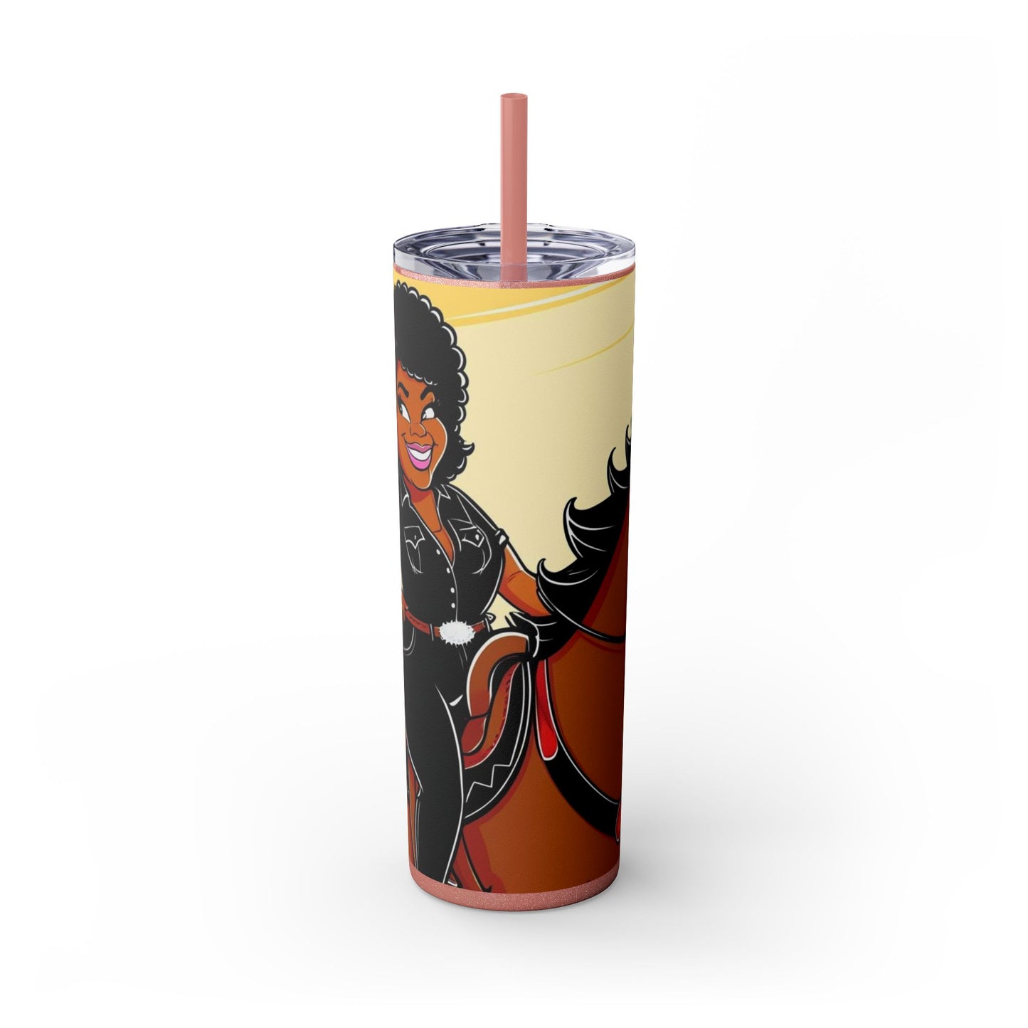 Sittin' Pretty Skinny Tumbler with Straw, 20oz