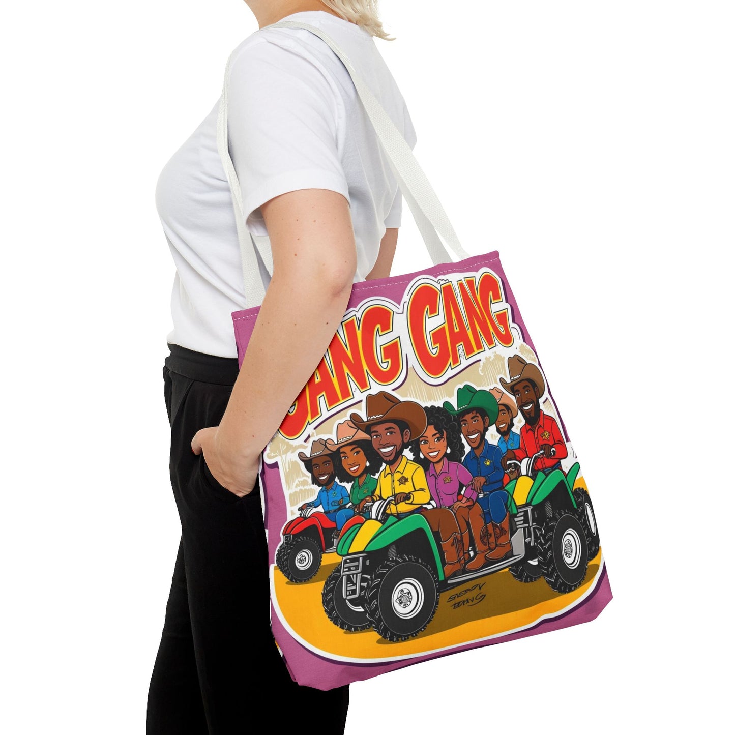 Group ATV Cartoon Tote Bag
