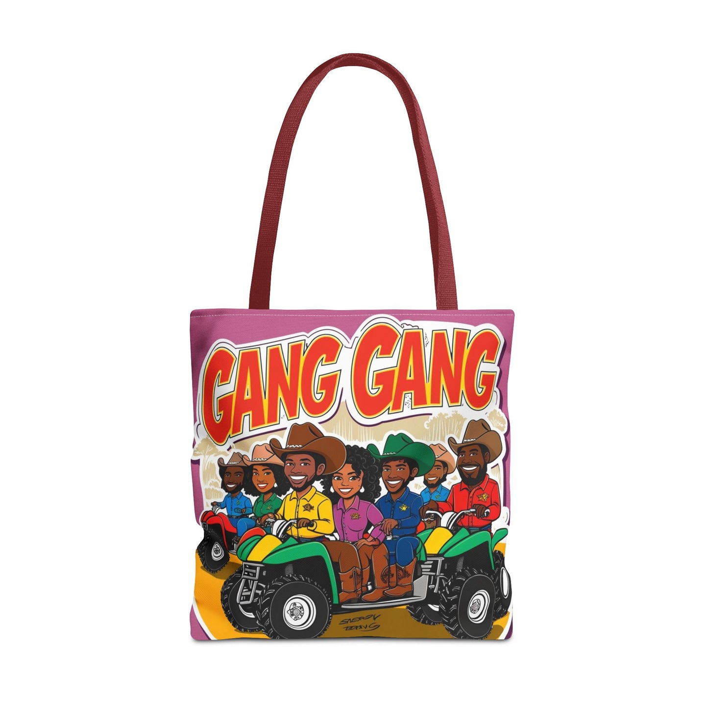 Group ATV Cartoon Tote Bag