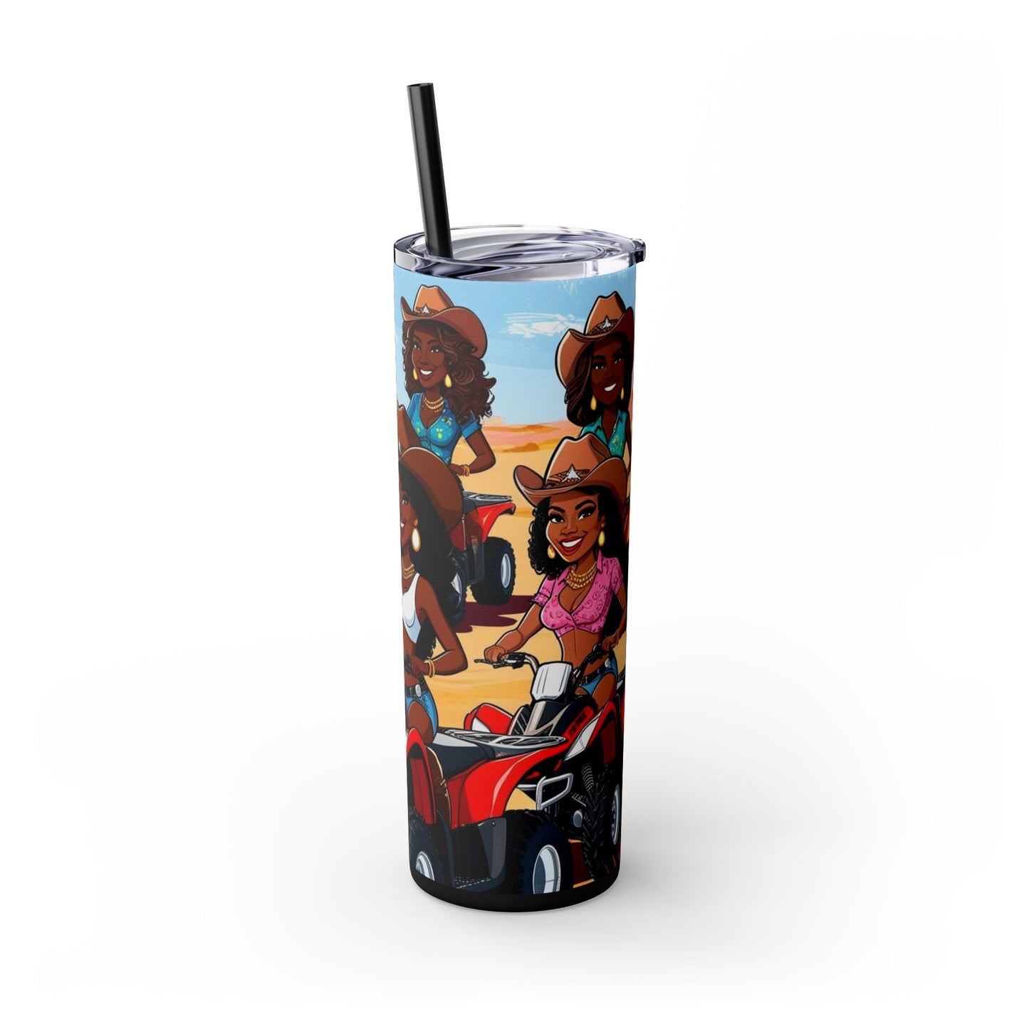 Adventurous Squad Skinny Tumbler with Straw - 20oz