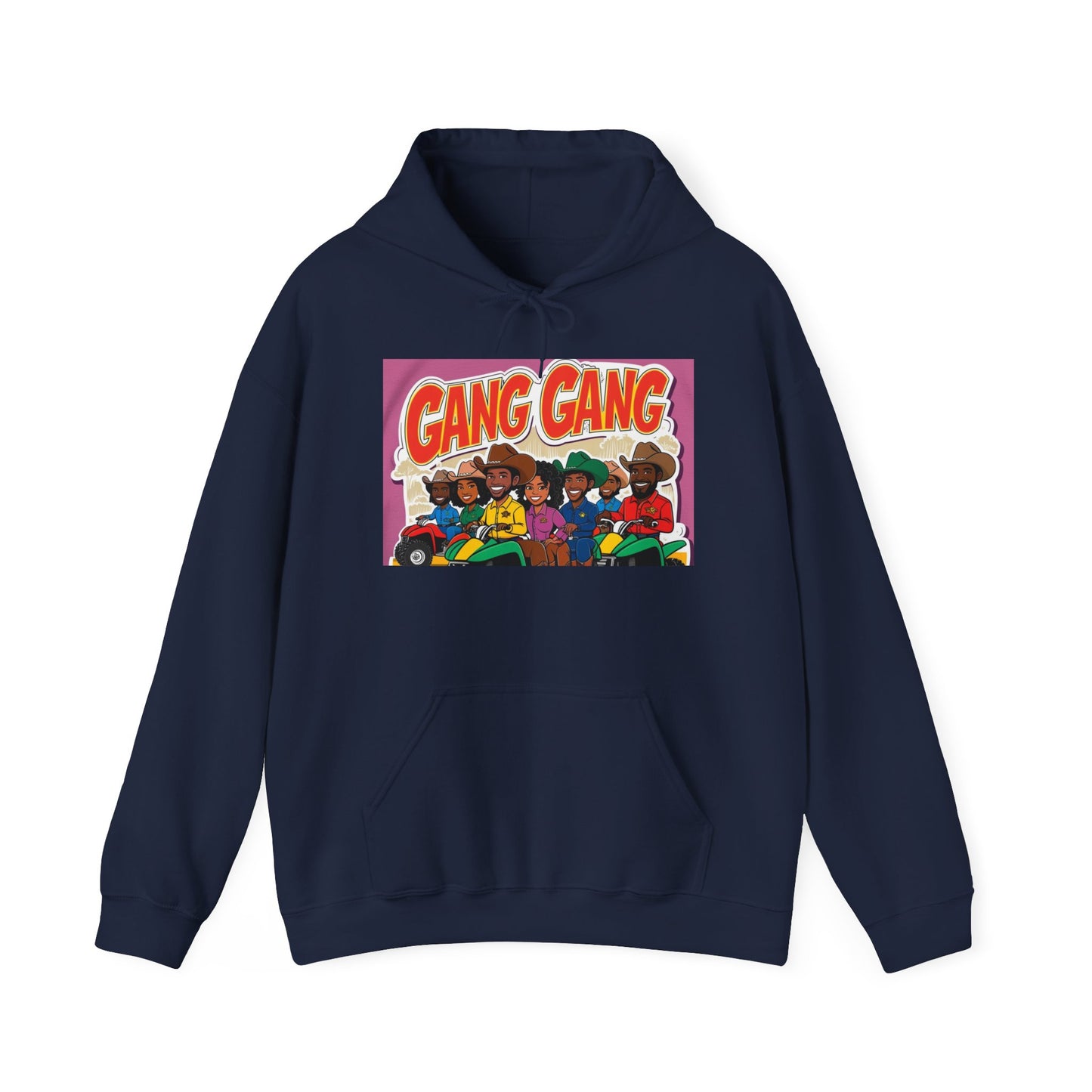 Group ATV Cartoon Graphic Hoodie