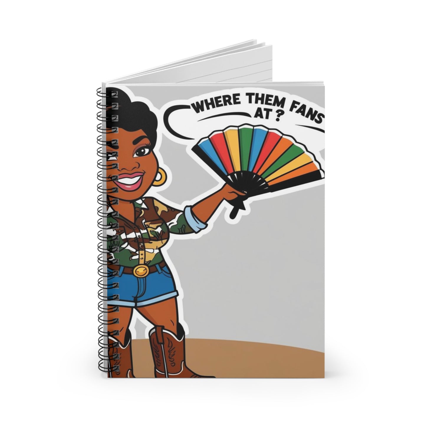 Where Them Fans At? Fun Spiral Notebook