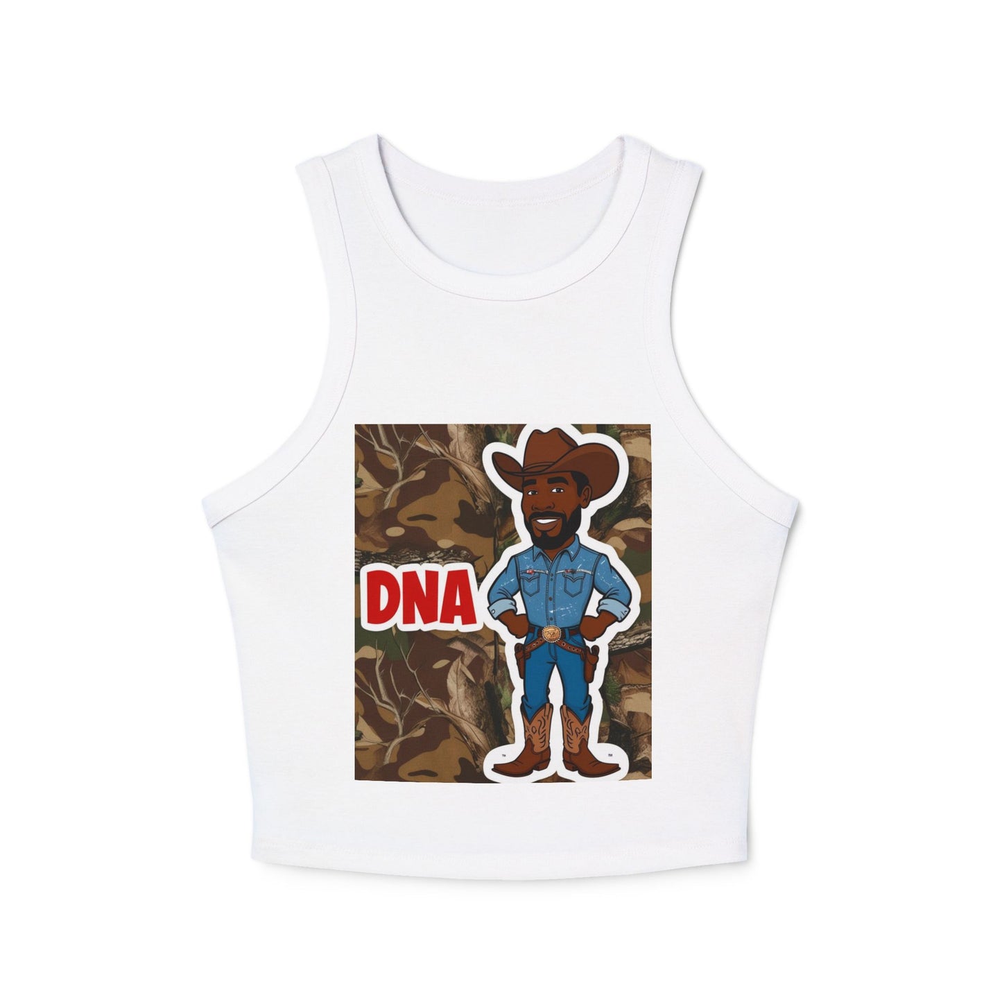 Country Boy DNA Graphic Racer Tank Top for Women