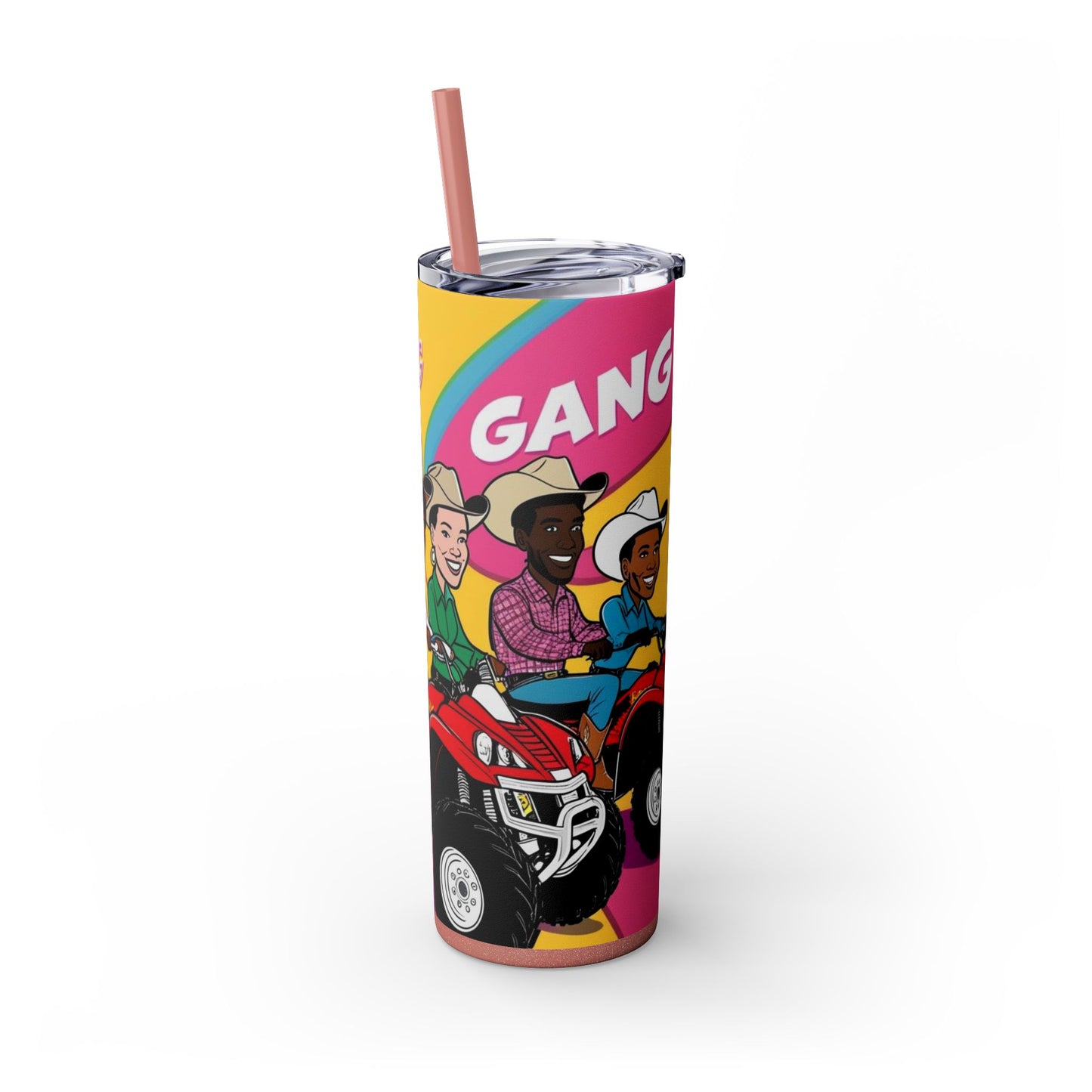 Retro Gang ATV Skinny Tumbler with Straw 20oz