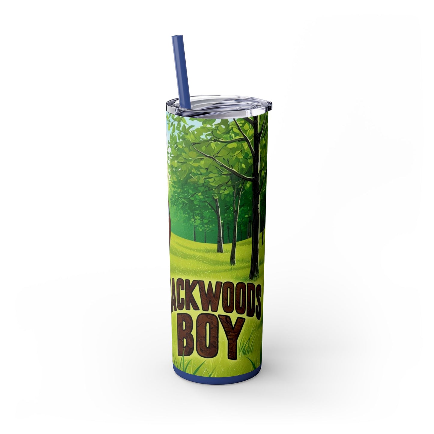 Backwoods Boy Skinny Tumbler - 20oz with Straw
