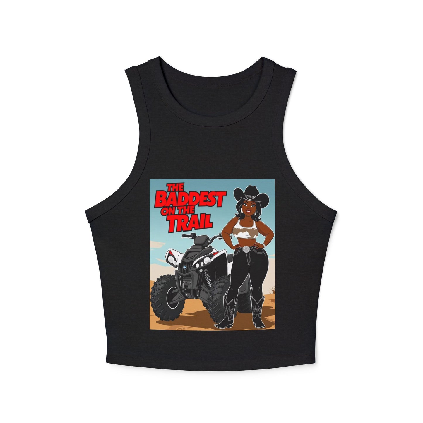 Baddest on the Trail Women's Micro Rib Racer Tank Top