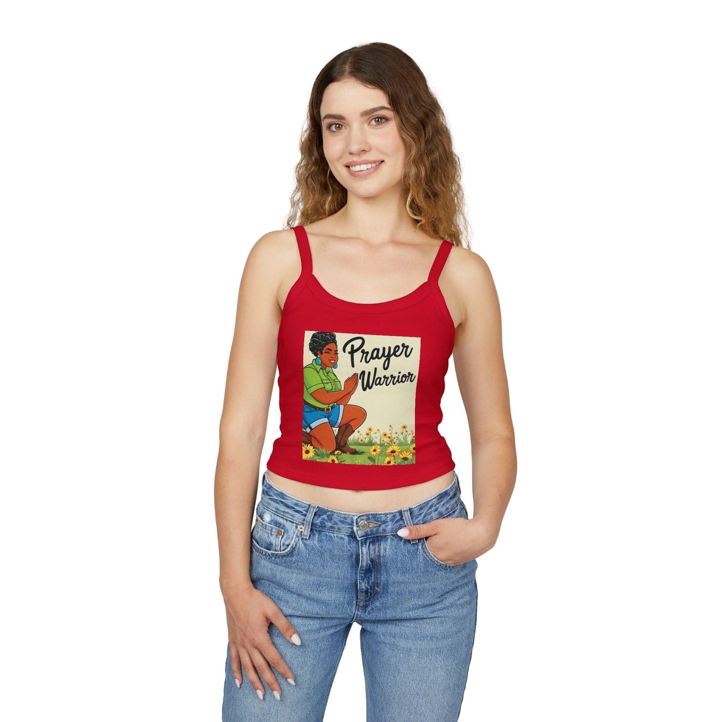 Prayer Warrior Women's Spaghetti Strap Tank Top