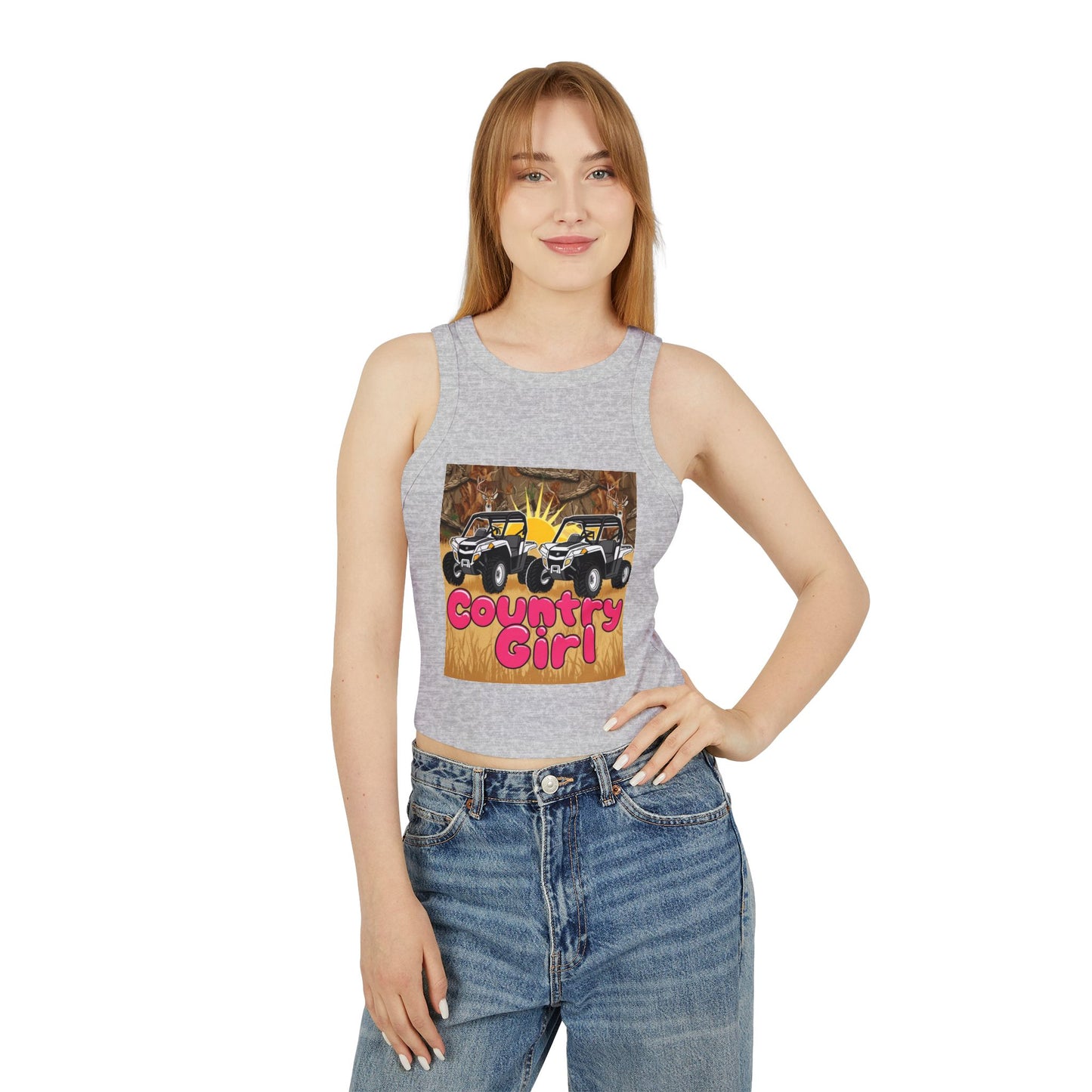 Country Girl Women's Micro Rib Racer Tank Top