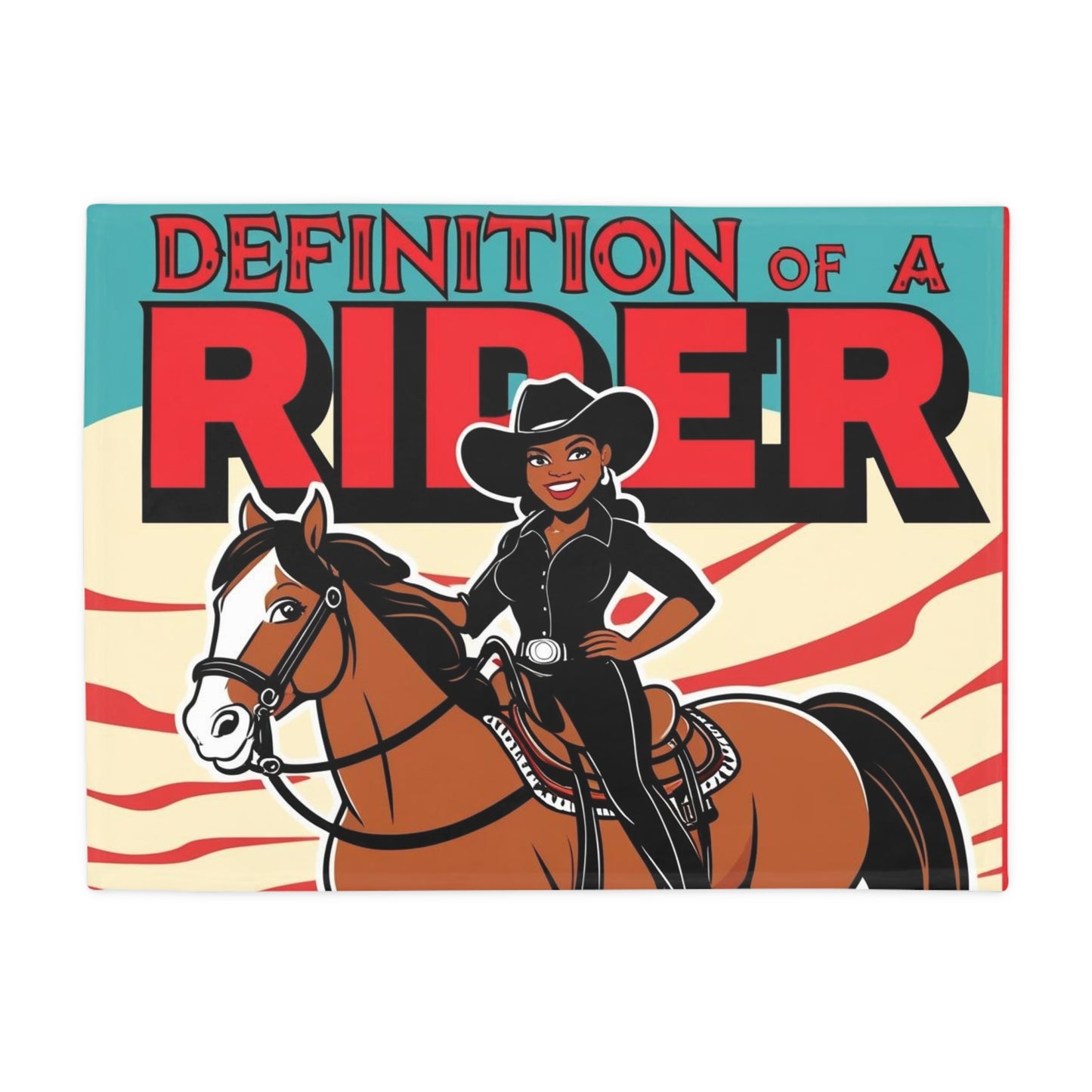 Definition of a Rider Plush Fleece Blanket
