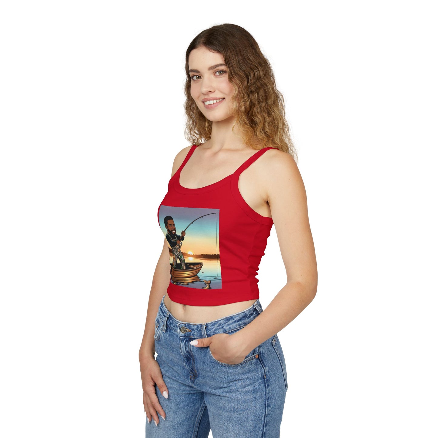 Handsome Fisherman Spaghetti Strap Tank Top