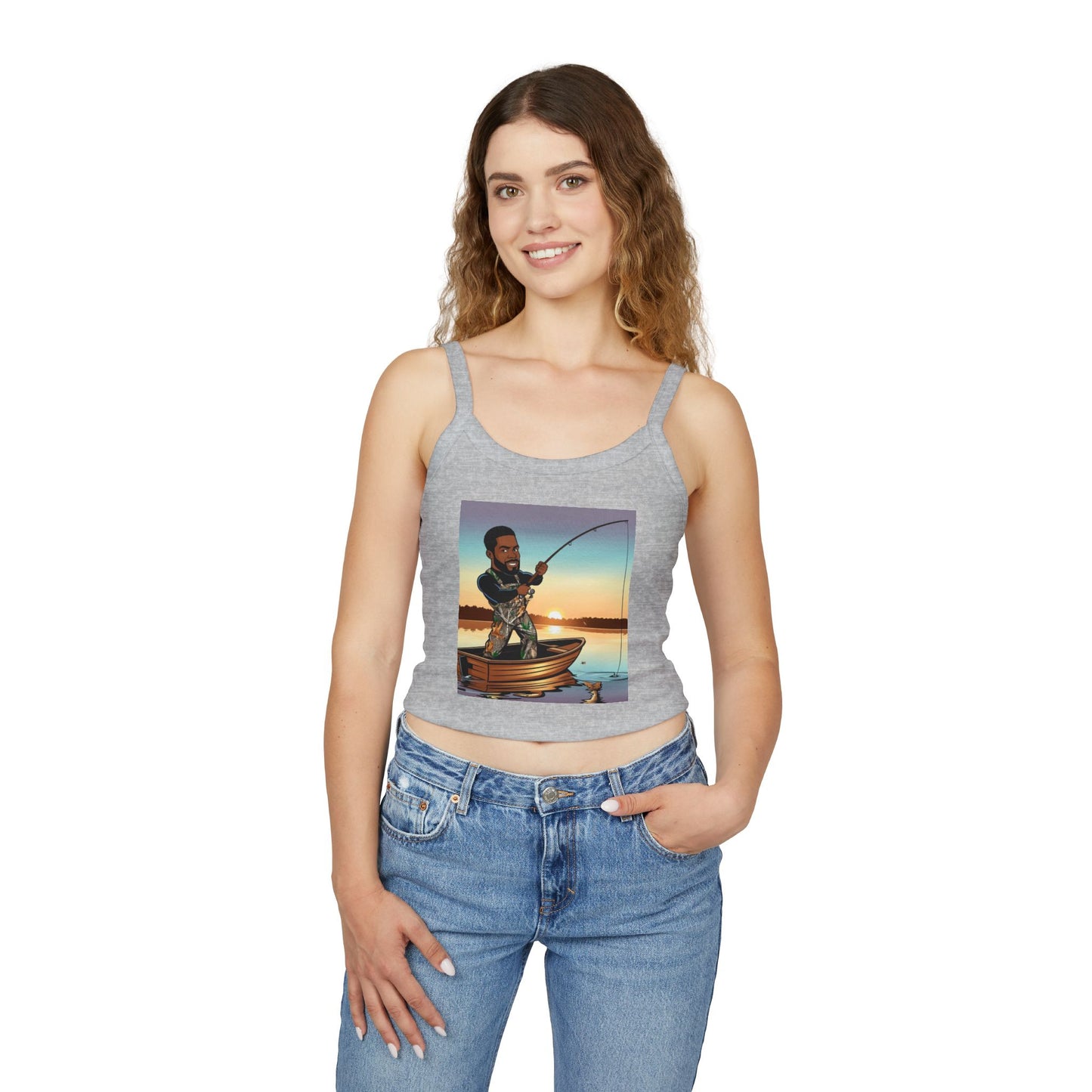 Handsome Fisherman Spaghetti Strap Tank Top