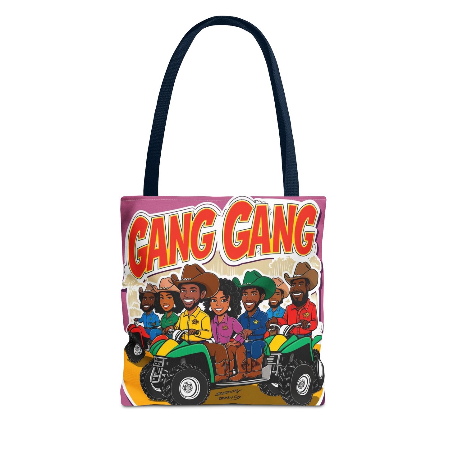 Group ATV Cartoon Tote Bag