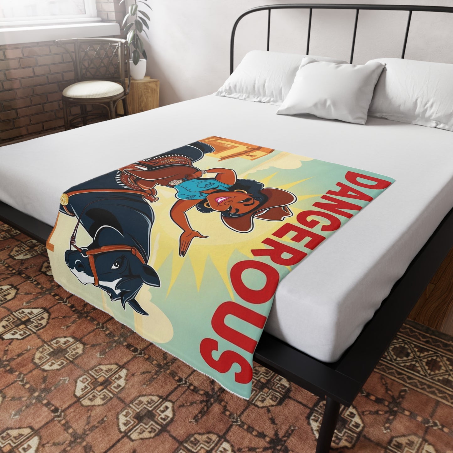 Dangerous Cowgirl Fleece Blanket
