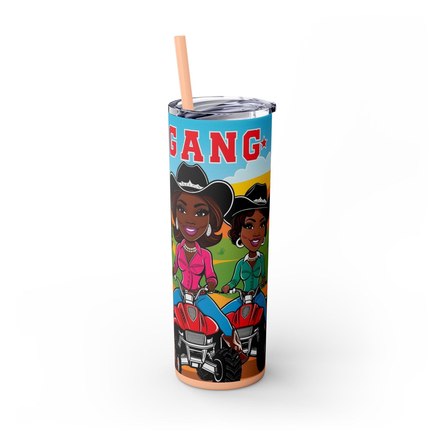 Cowgirl Gang Skinny Tumbler with Straw