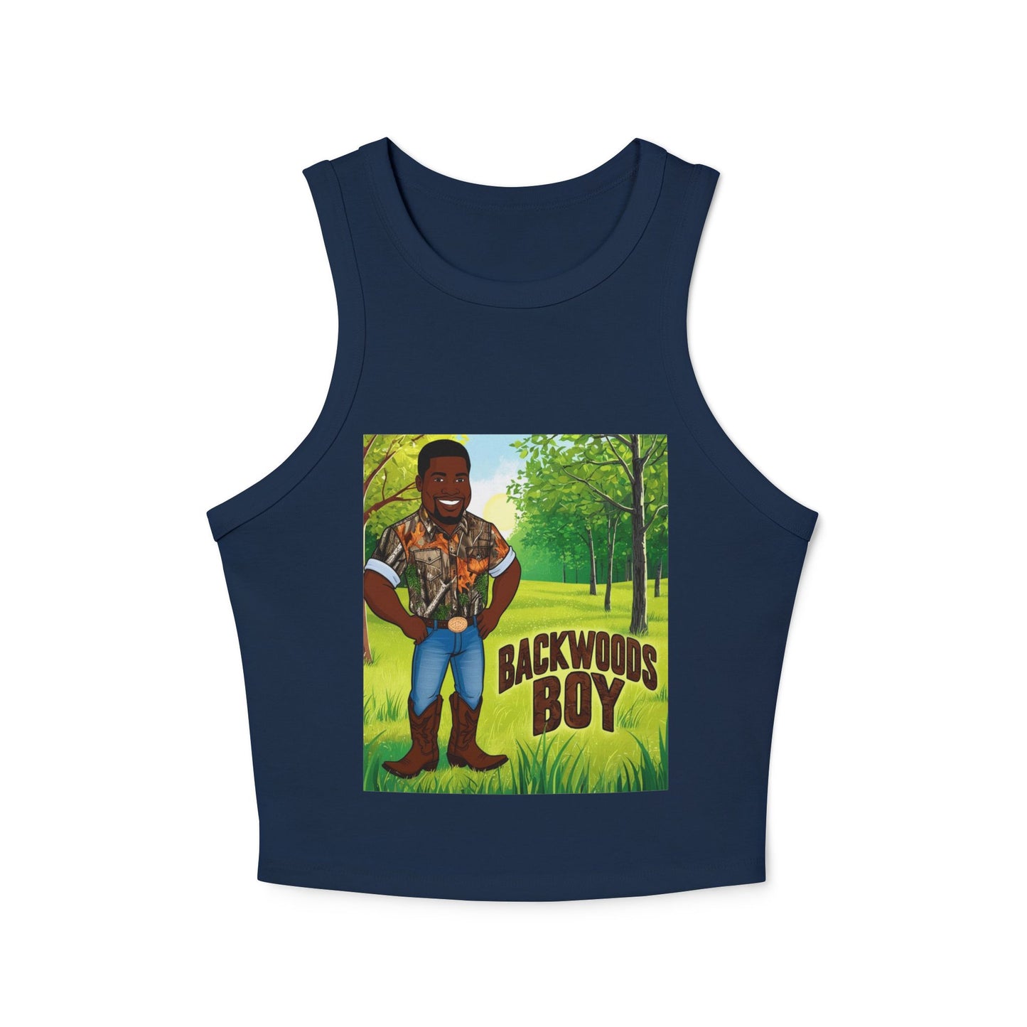 Backwoods Boy Women's Micro Rib Racer Tank Top