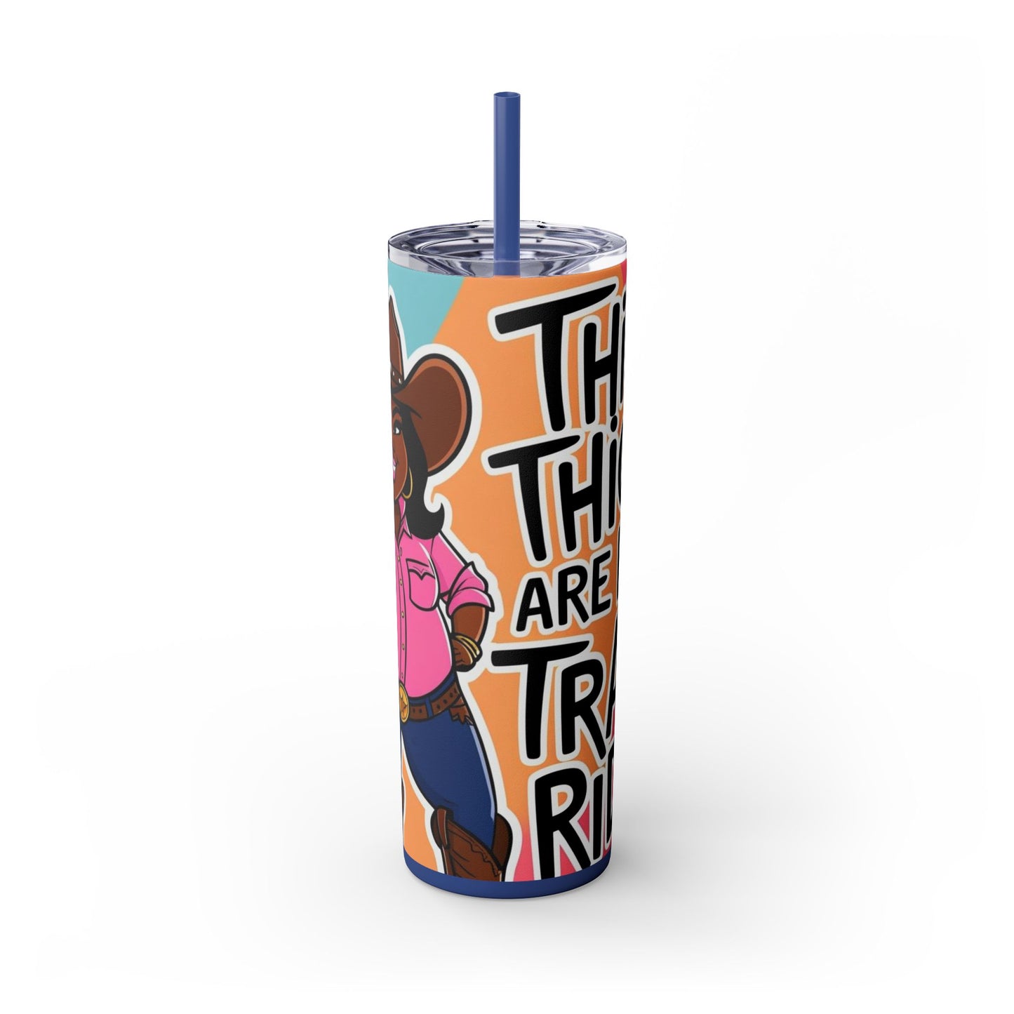 Thick Thighs 2 Skinny Tumbler with Straw, 20oz