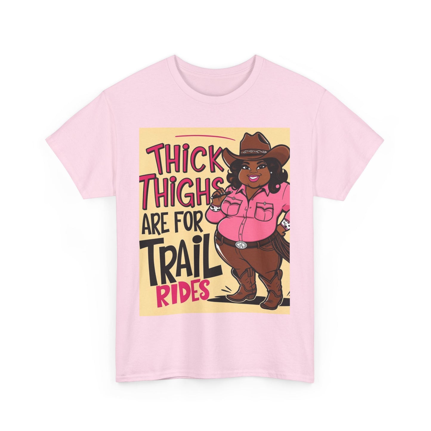 Thick Thighs Are For Trail Rides Unisex Cotton Tee